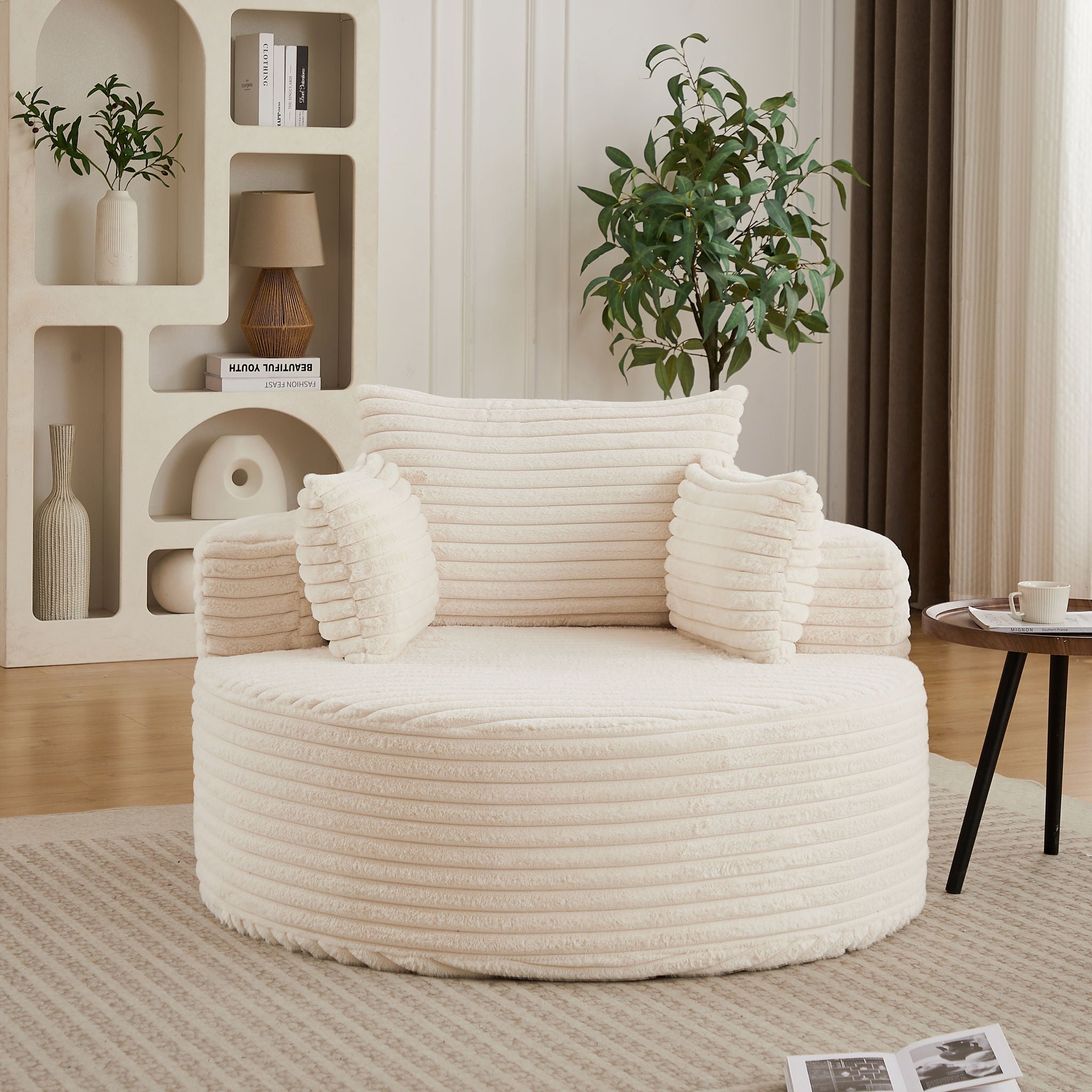 Modern Single Sofa With Backrest Pillow For Living Room by HouseOfZazla