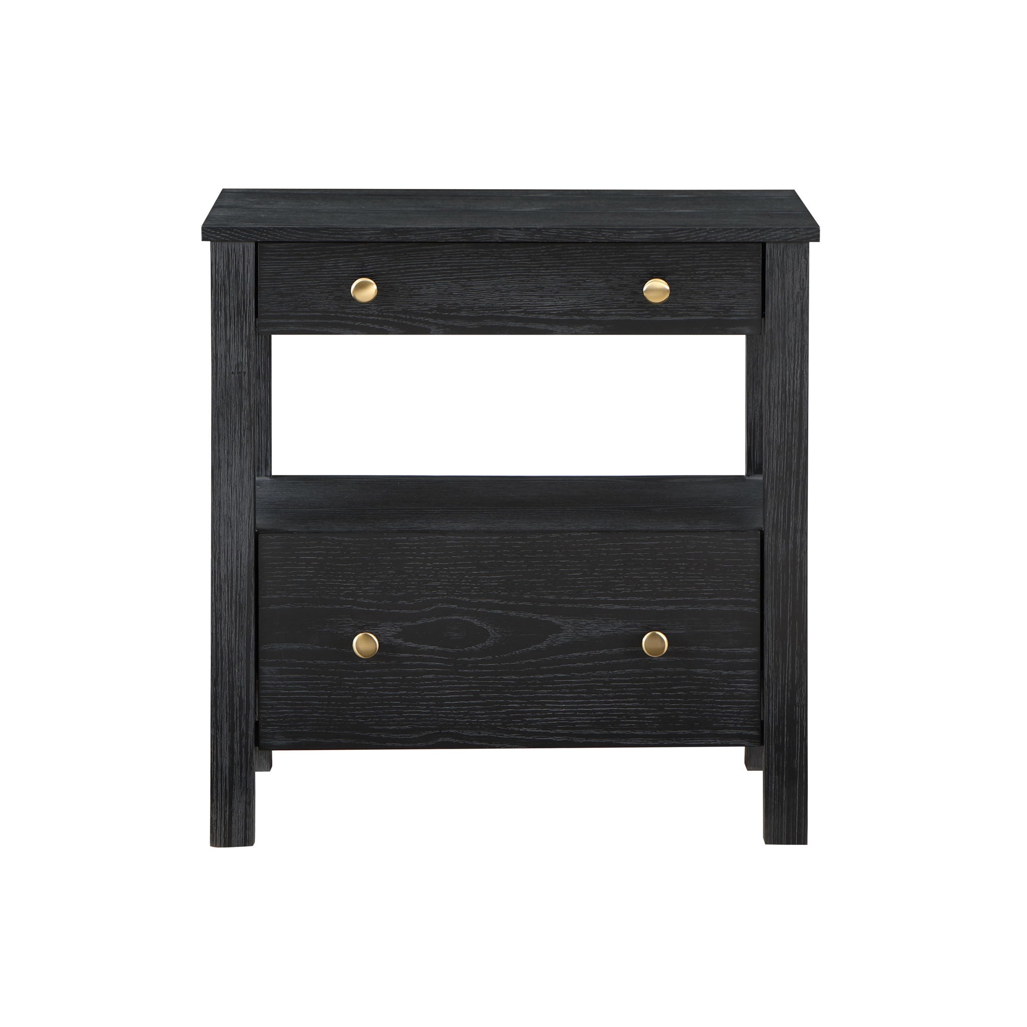 Danielle - 2 Drawer Nightstand - Black by HouseOfZazla