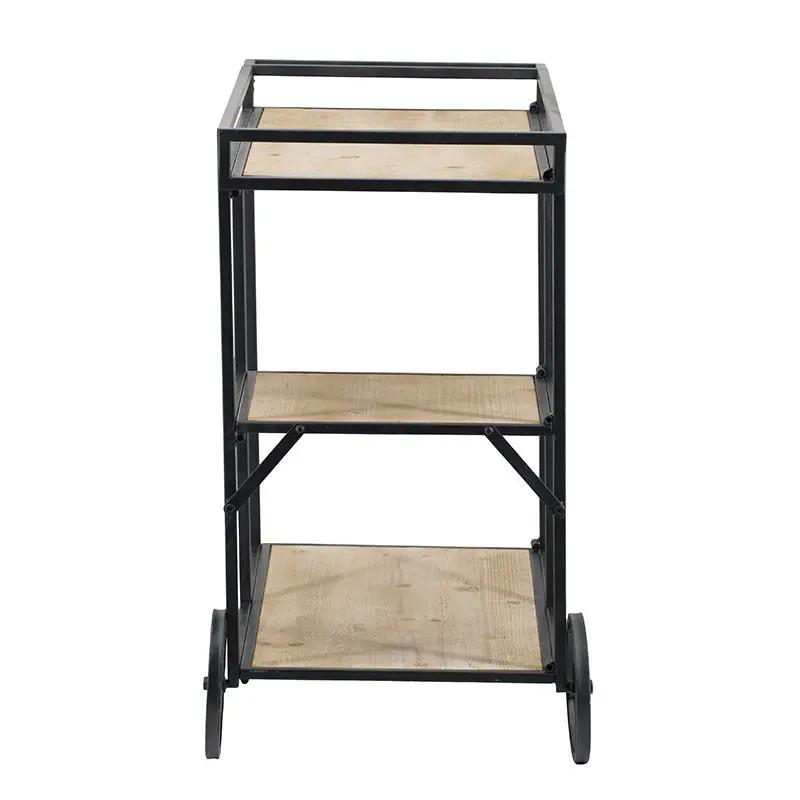 Shelf With Wheel - Black / Brown by Unique Piece Furniture