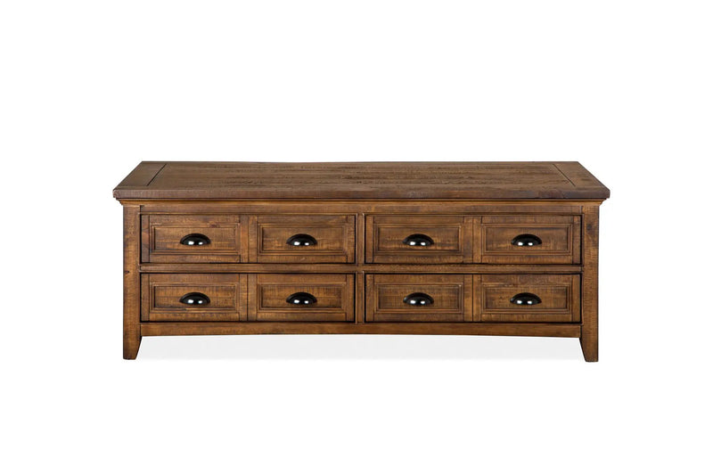 Bay Creek - Lift Top Storage Cocktail Table With Casters - Toasted Nutmeg by Unique Piece Furniture