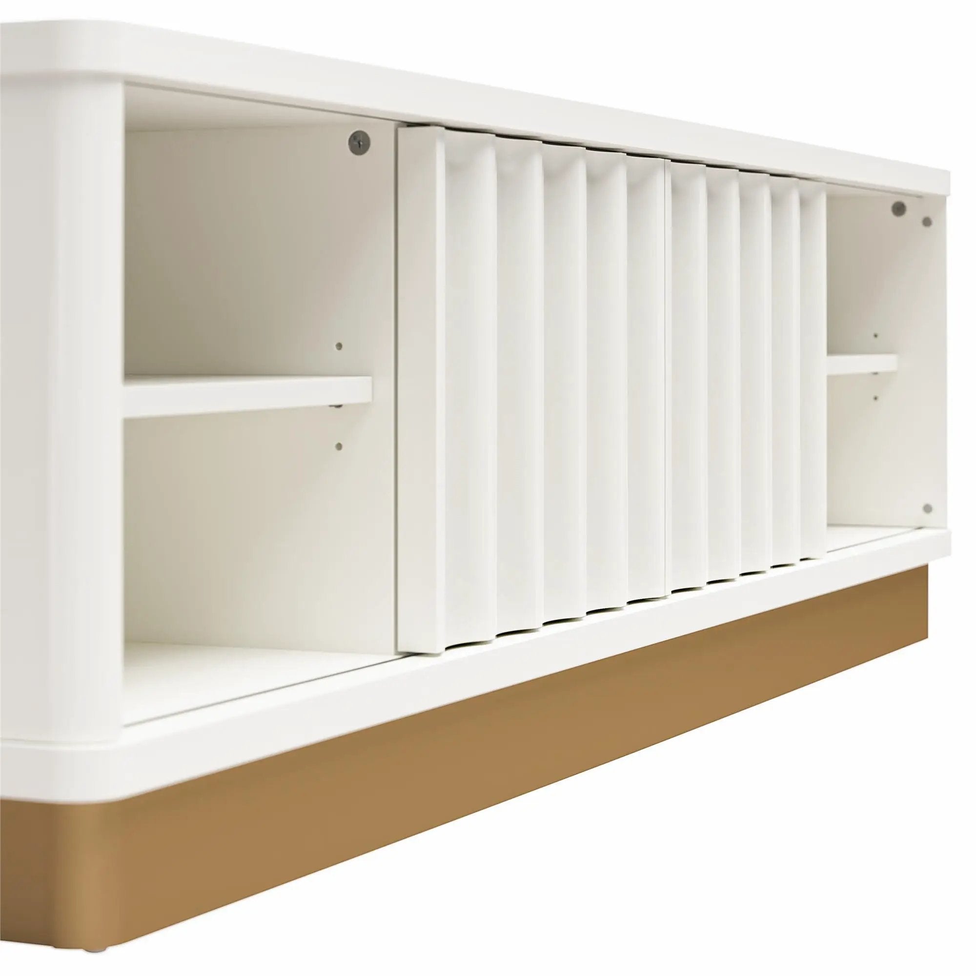 Rene - Scalloped TV Stand For TVs Up To 65" - White by Unique Piece Furniture