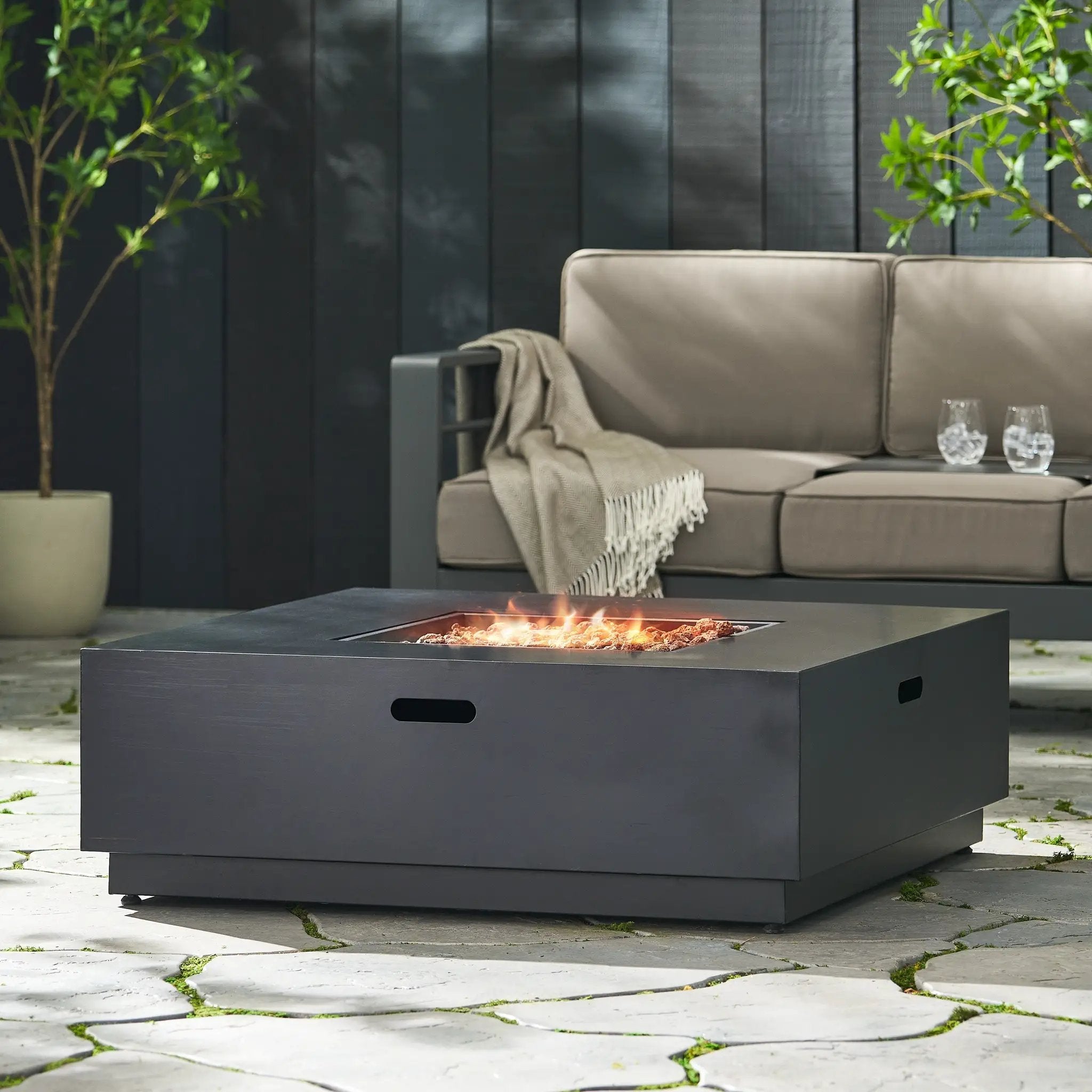 39'' Square Iron Fire Pit - 50,000 BTU by HouseOfZazla
