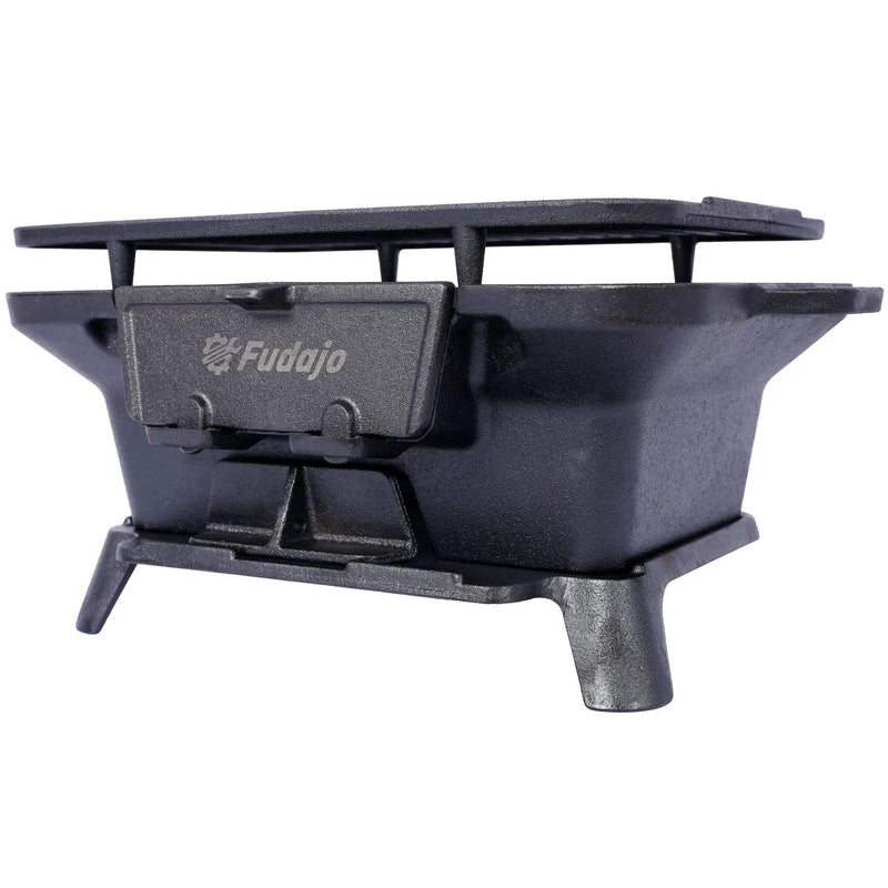 Oval Cast Iron Grill Outdoor Portable Charcoal Tabletop Skillet by HouseOfZazla