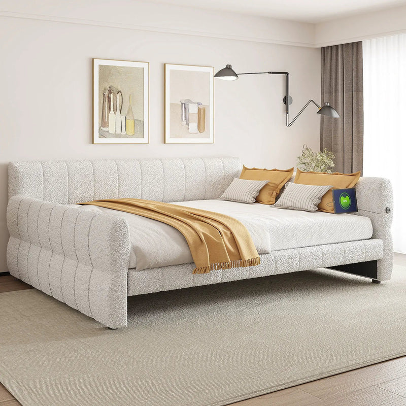 Upholstered Platform Bed With USB Charging by Unique Piece Furniture