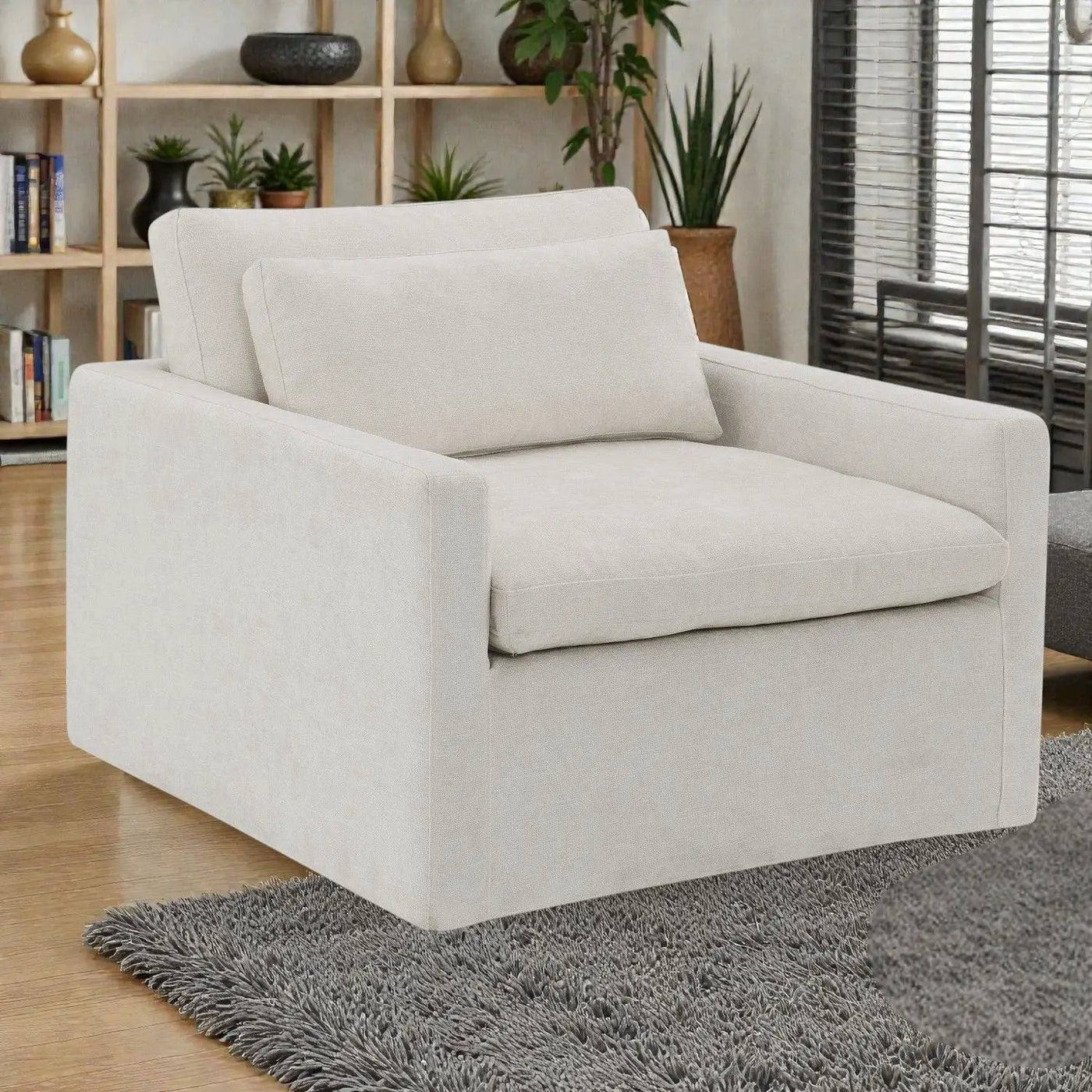 Naveen - Swivel Chair With 1 Toss Pillow by Unique Piece Furniture