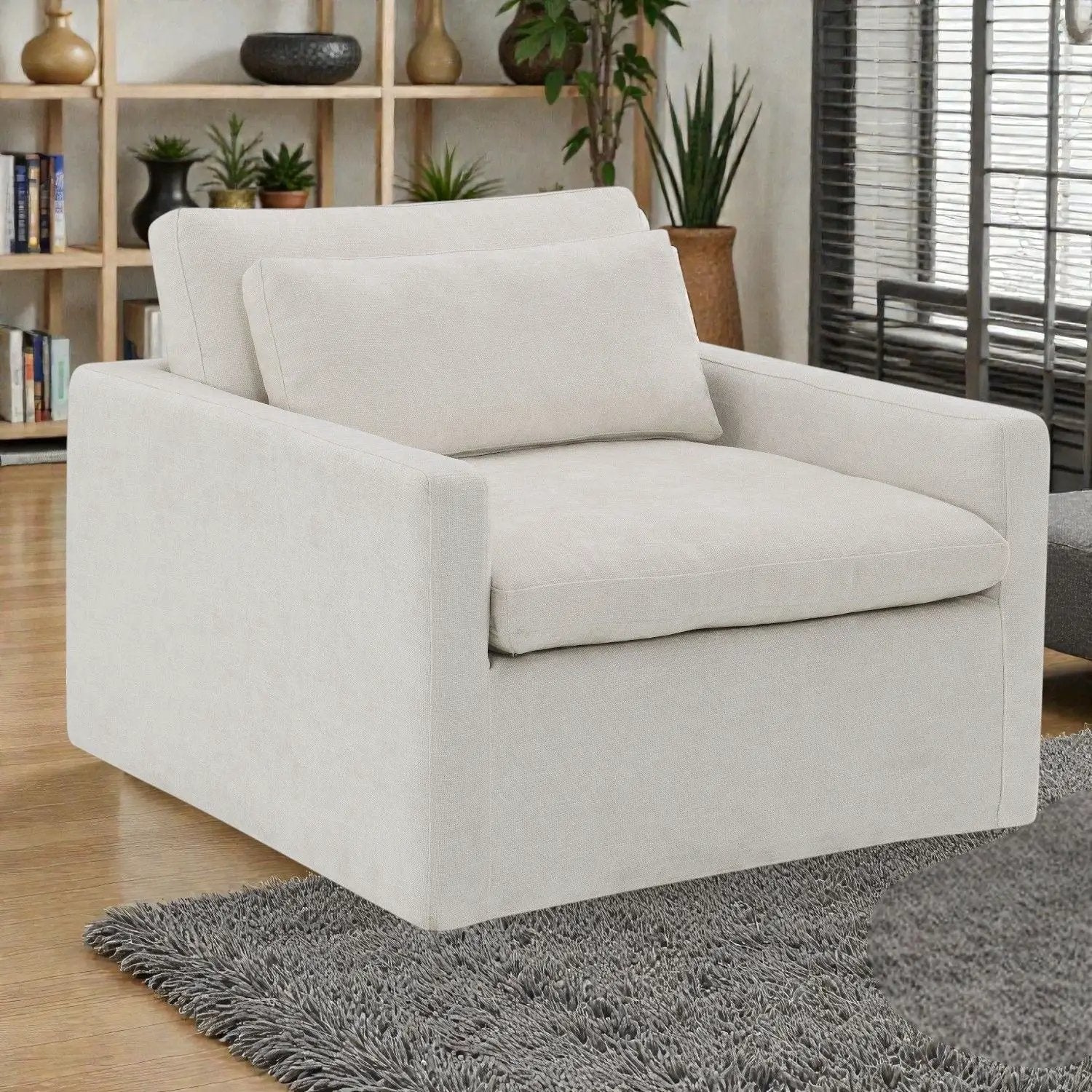 Naveen - Swivel Chair With 1 Toss Pillow by Unique Piece Furniture