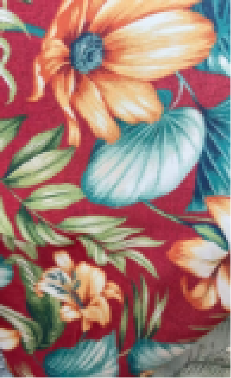 2 Pack Outdoor Lumbar Pillow Covers - Red Tropical by HouseOfZazla