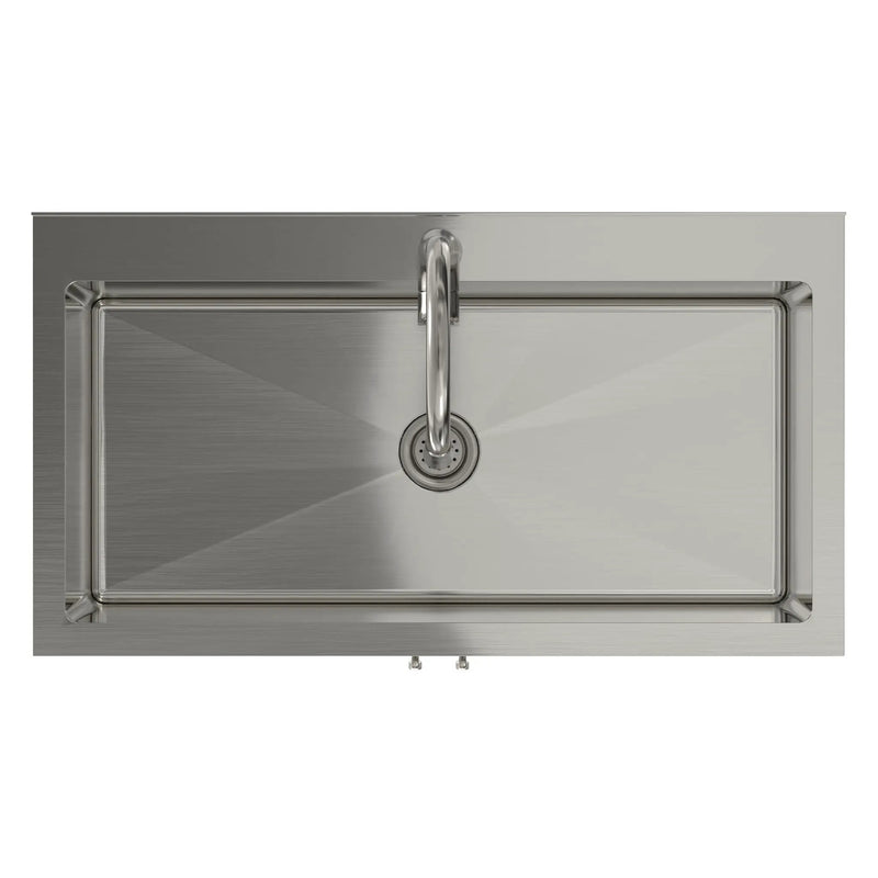 Reed - Deluxe Laundry Cabinet With Pull-Out Faucet And Stainless Steel Sink by Unique Piece Furniture