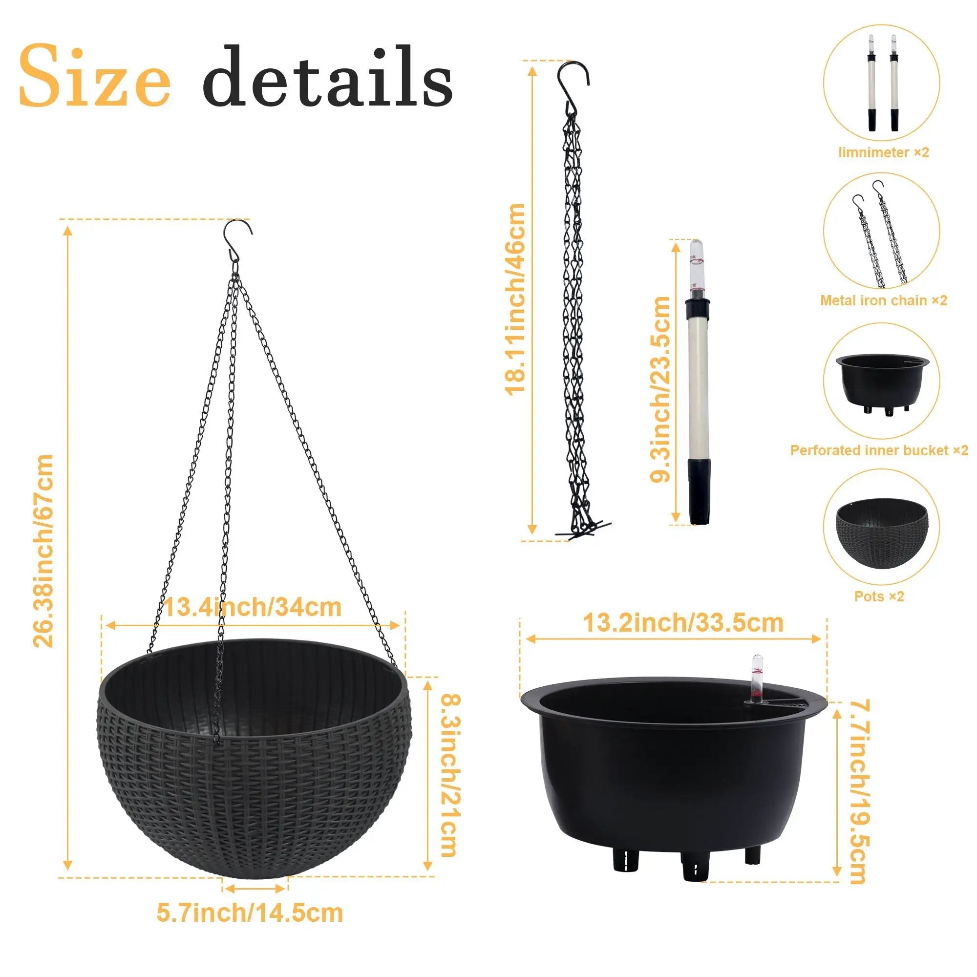 Self Watering Hanging Planter by HouseOfZazla