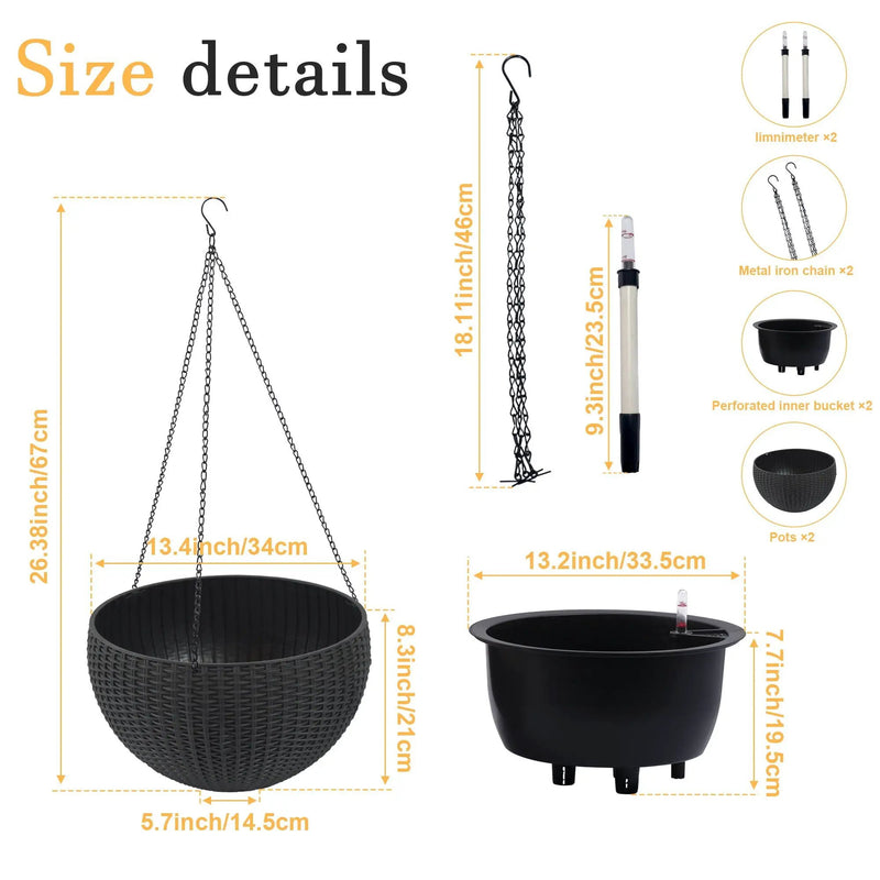 Self Watering Hanging Planter by HouseOfZazla