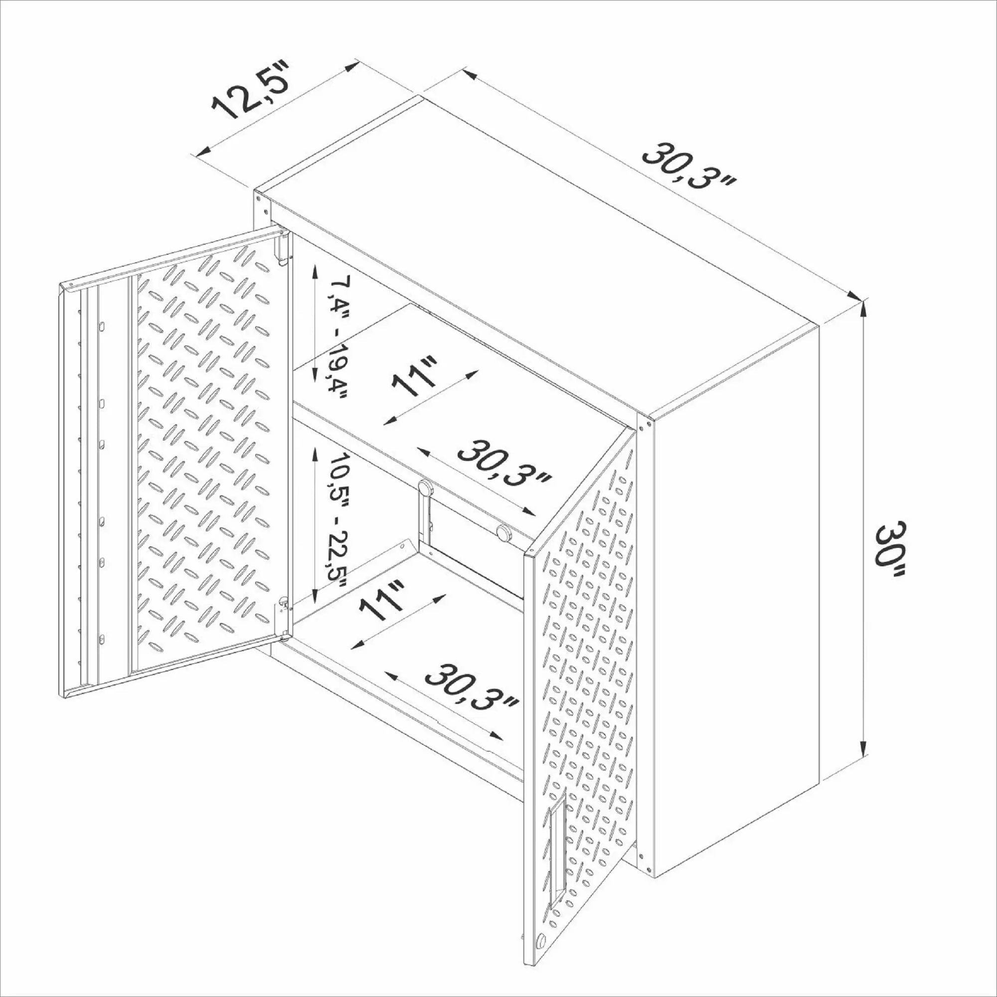 Fortress - Floating Garage Cabinet by HouseOfZazla