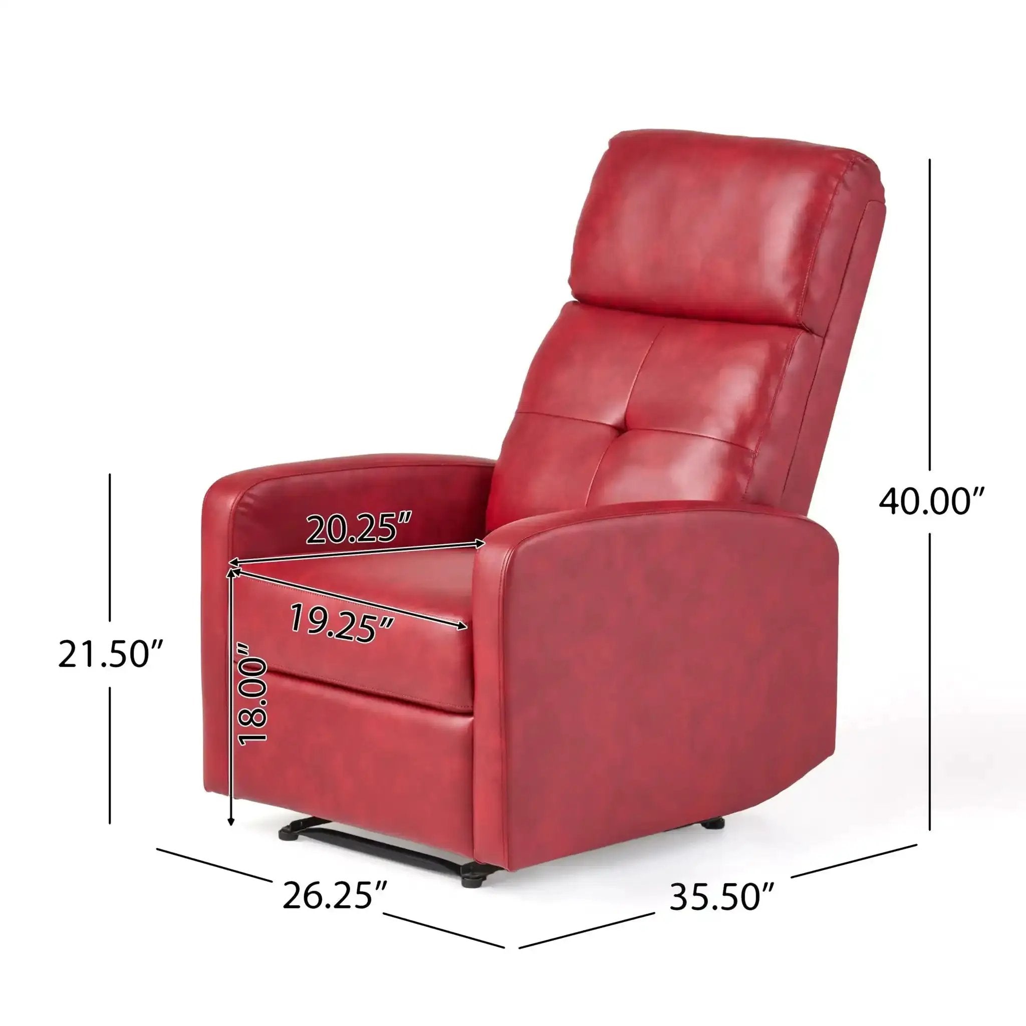 Contemporary Recliner Chair With Push Back Function by HouseOfZazla