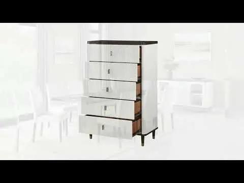 Carena - Chest - White & Brown by Unique Piece Furniture