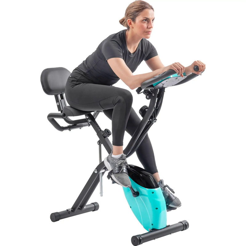 Exercise Bike Folding Stationary Bikes For Home With 16 Level Magnetic Resistance by HouseOfZazla