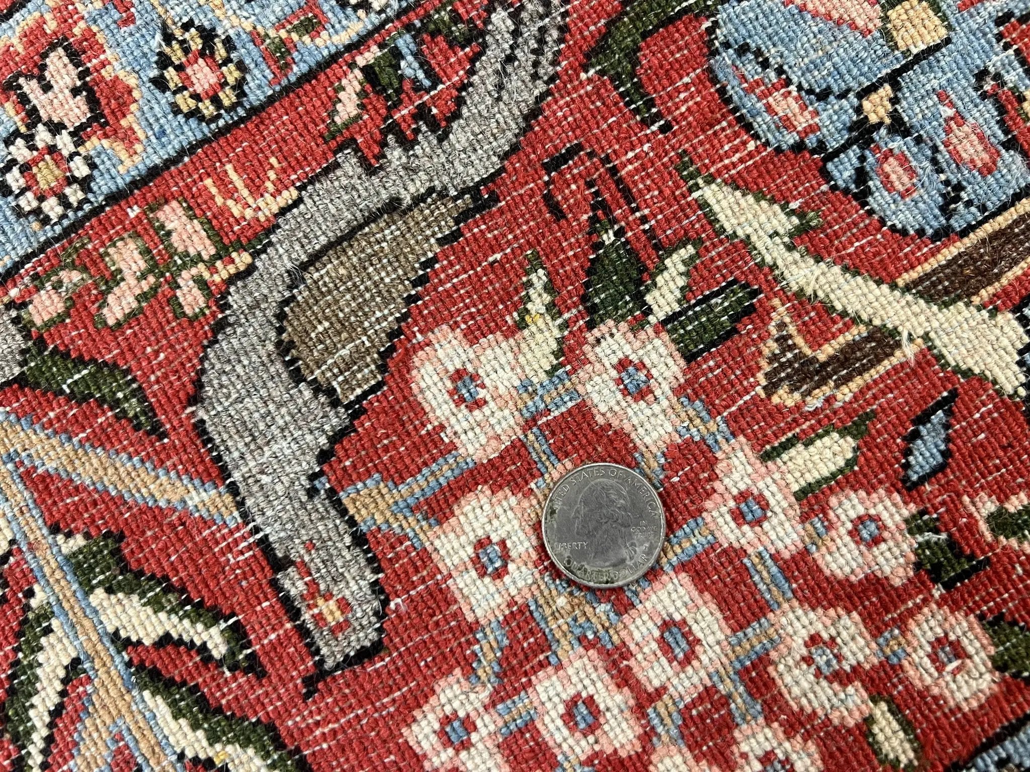 Persian Tree of Life 5x7, Qum Rug, Animal Motifs, Deer Birds, Fine 225 KPSI, Semi Antique Wool Rug, Cream Red by Jewel Rugs