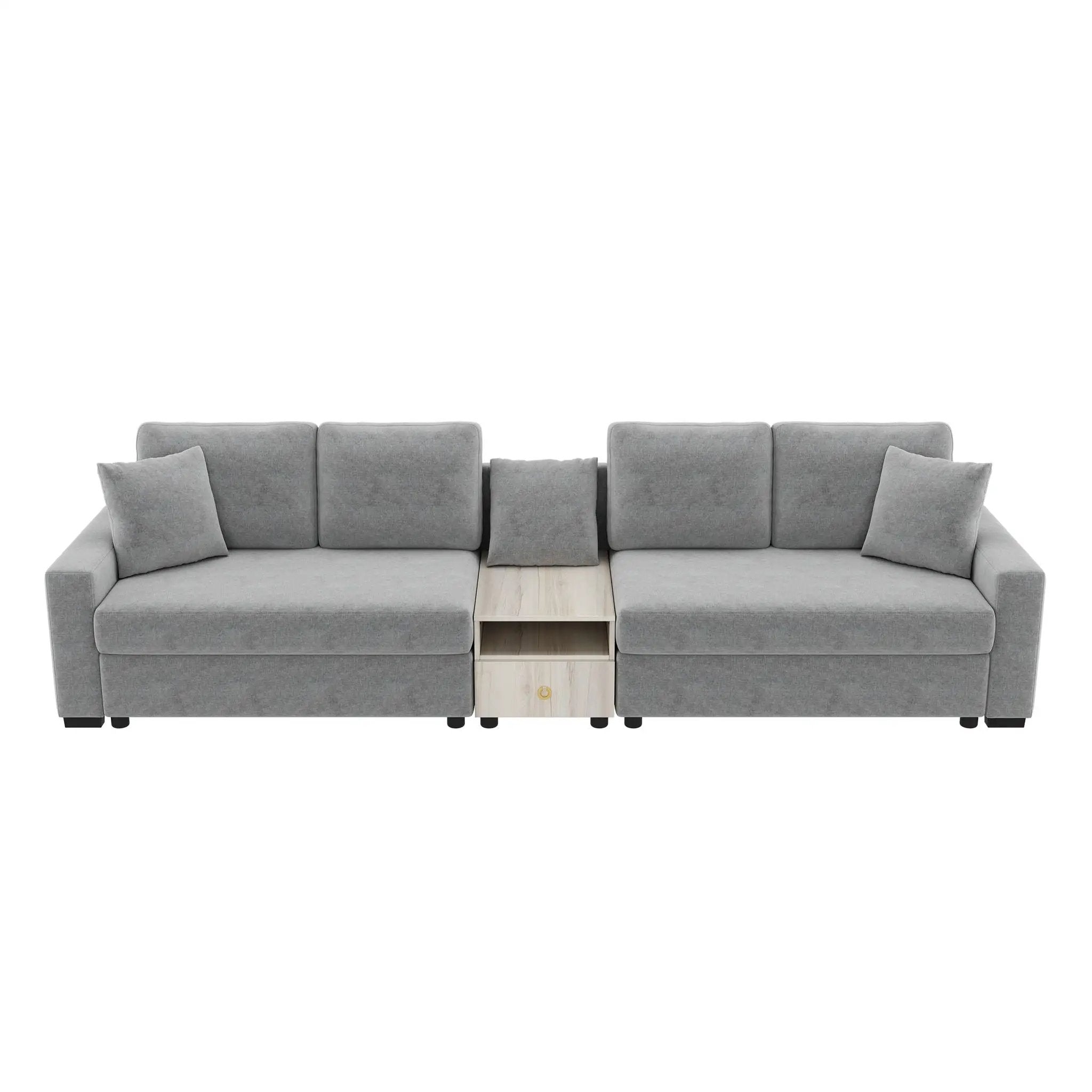 Modular Sofa Couch With Storage Armrest And Center Console by HouseOfZazla