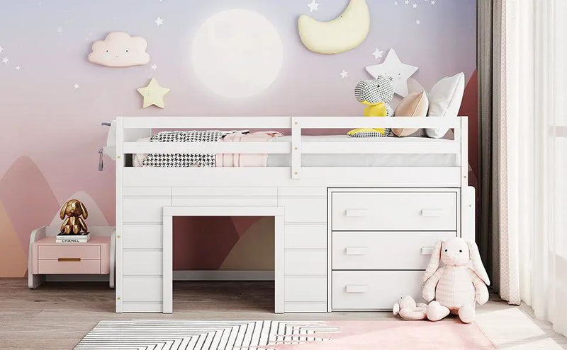 Loft Bed With Cabinet And Shelf by HouseOfZazla