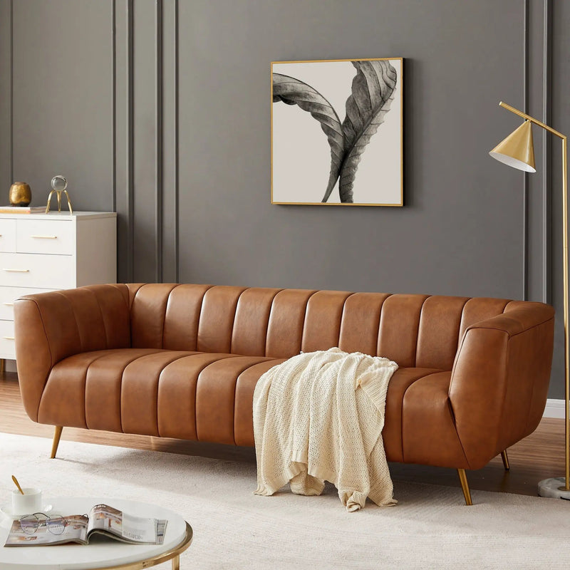 Ava - Sofa - Gold / Tan by HouseOfZazla