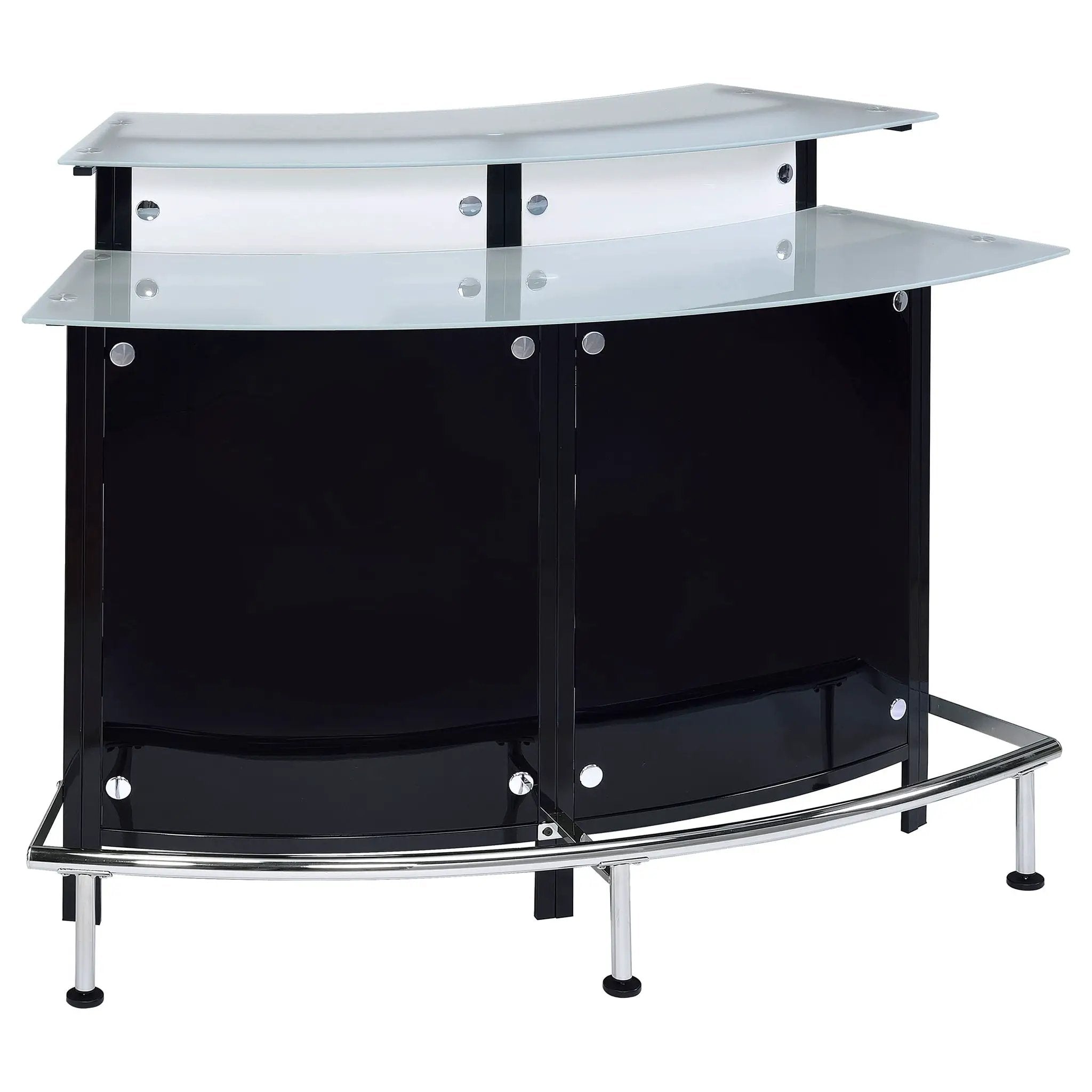 Keystone - Home Bar With Stemware & Wine Storage - Black by HouseOfZazla