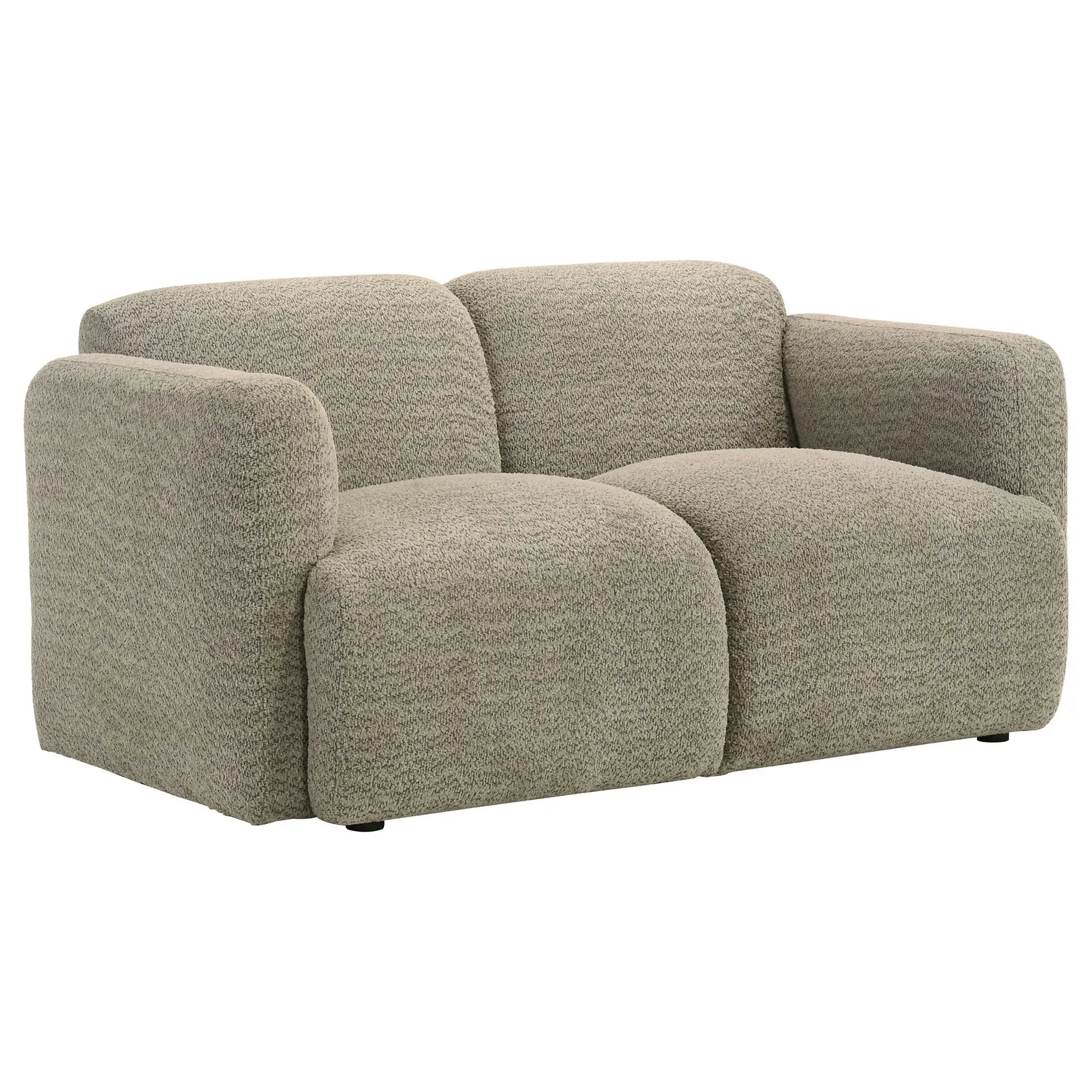 Dorset 3-piece Upholstered Round Track Arm Sofa Set Brown by Unique Piece Furniture