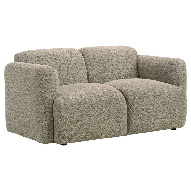 Dorset 3-piece Upholstered Round Track Arm Sofa Set Brown by Unique Piece Furniture