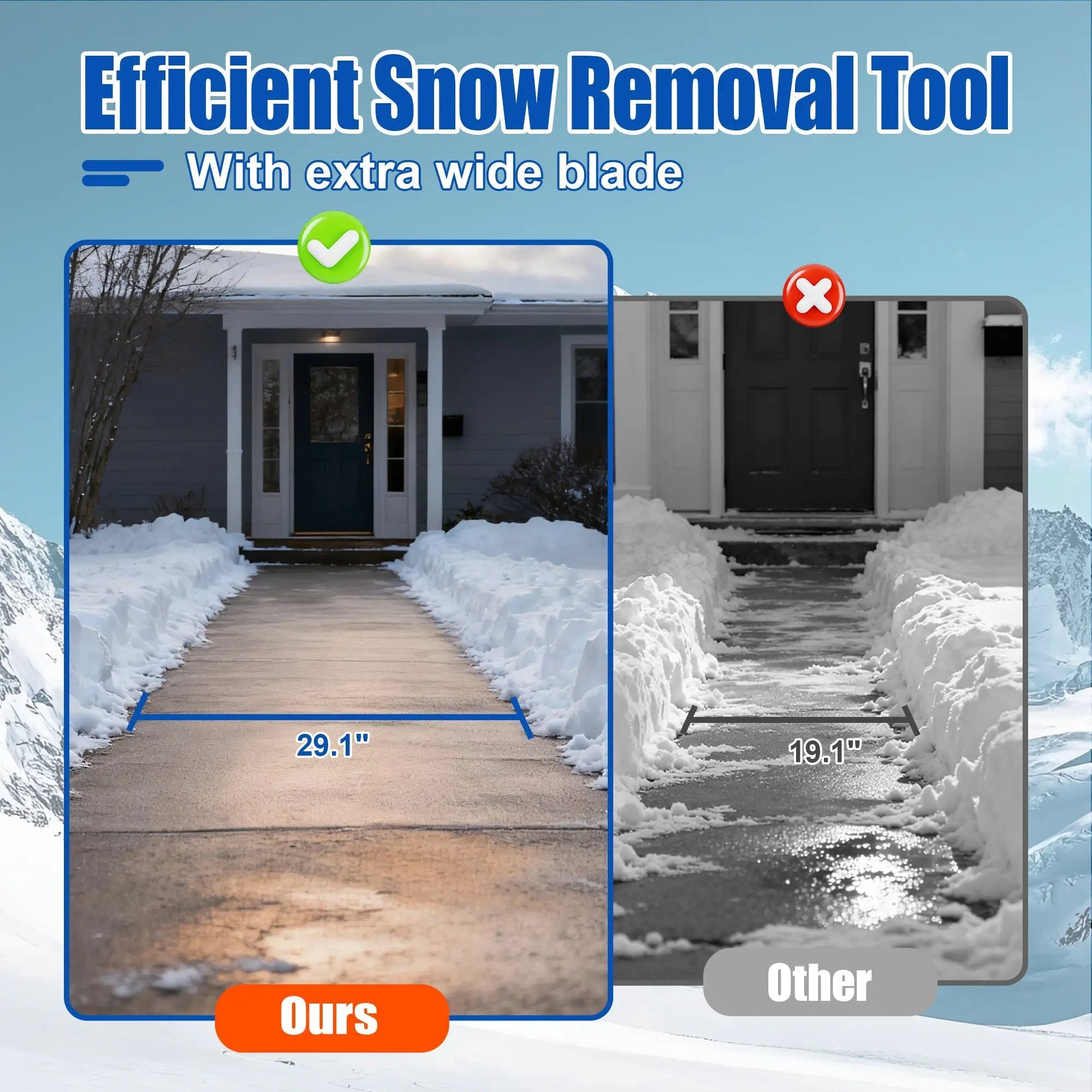 30" Wide Metal Snow Pusher by HouseOfZazla