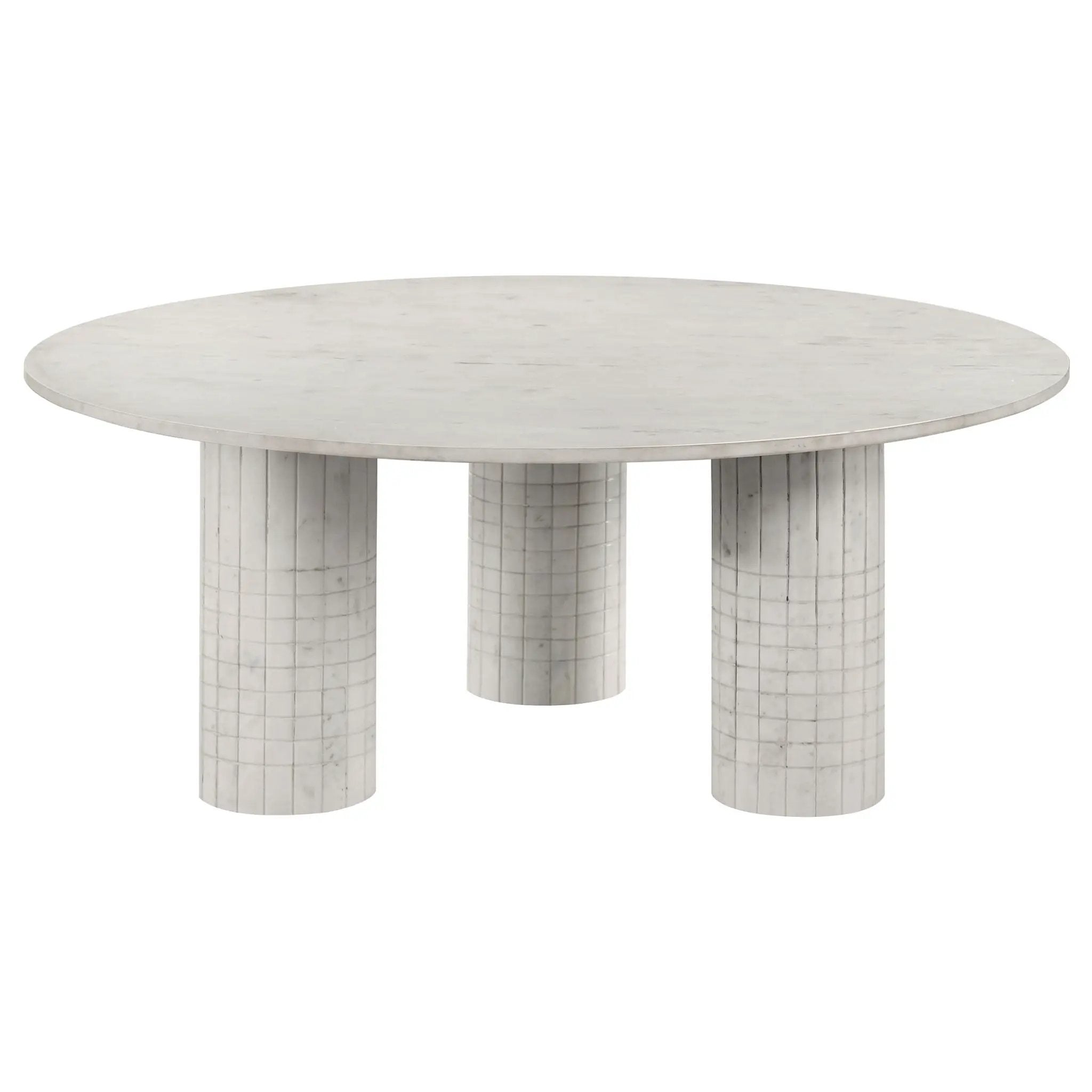 Astoria 2-piece Marble Coffee and End Table Set White by Unique Piece Furniture