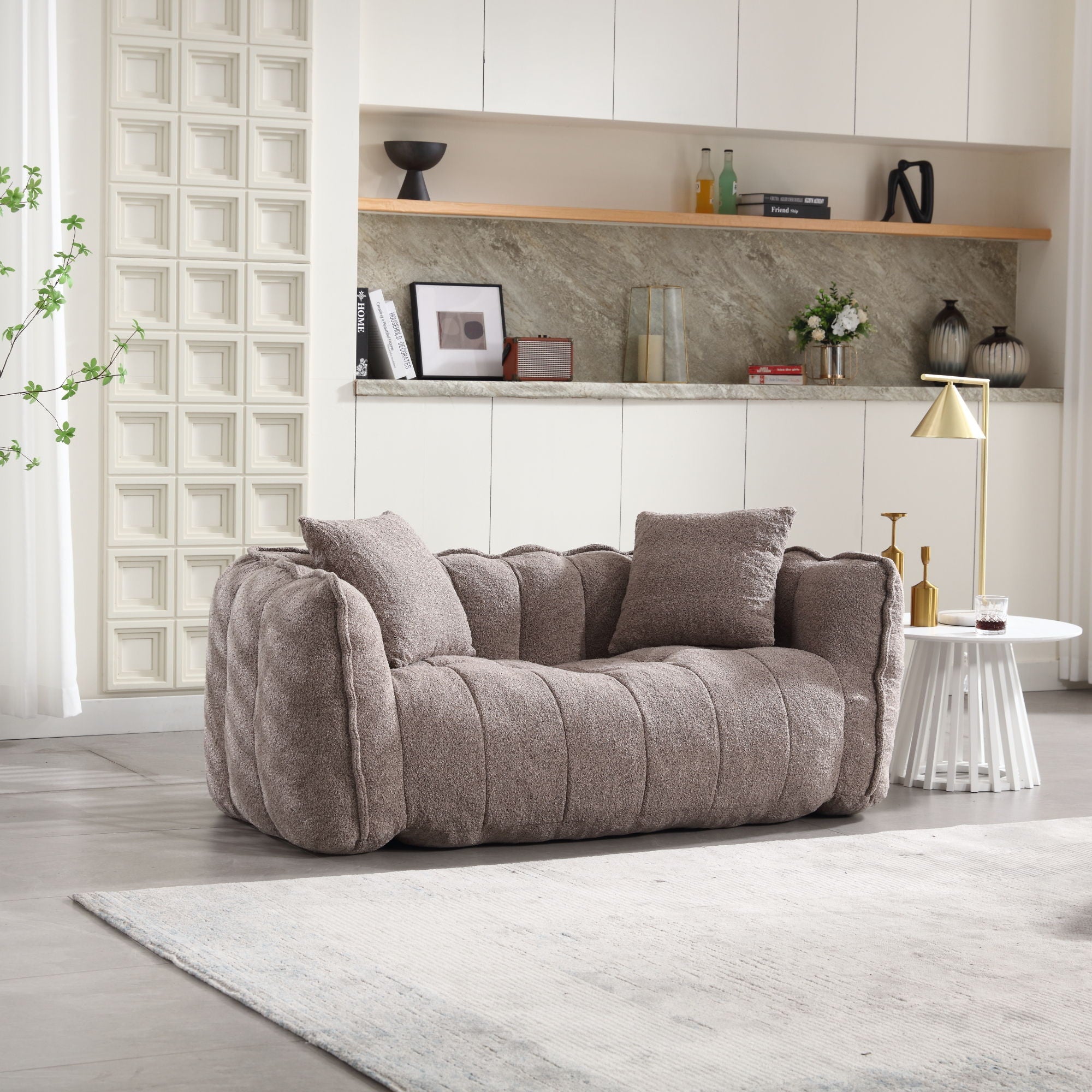 Cozy Beanbag Chair With High Resilience Foam Core For 2 by HouseOfZazla