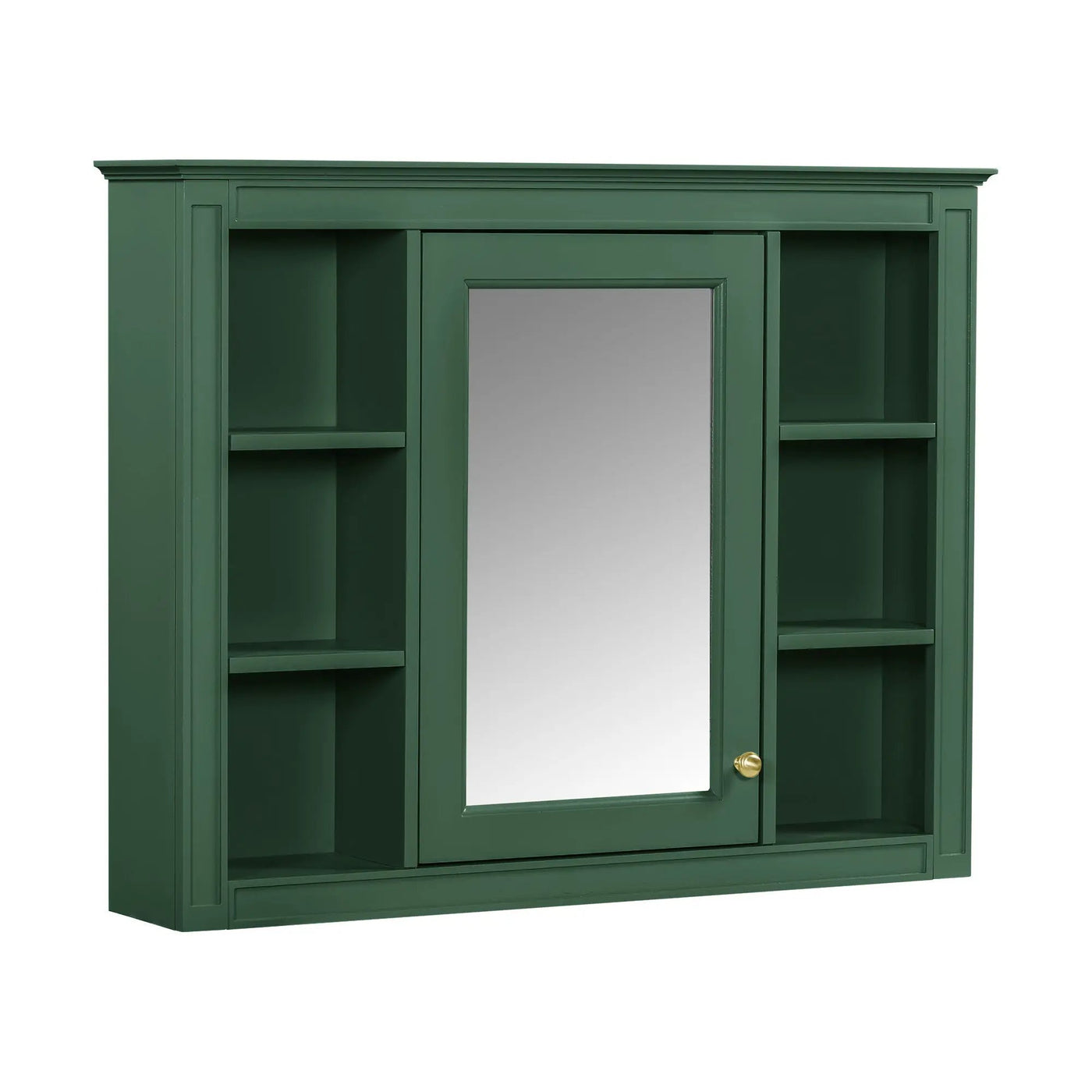 Wall Mounted Medicine Cabinet With Mirror and 6 Open Shelves by HouseOfZazla