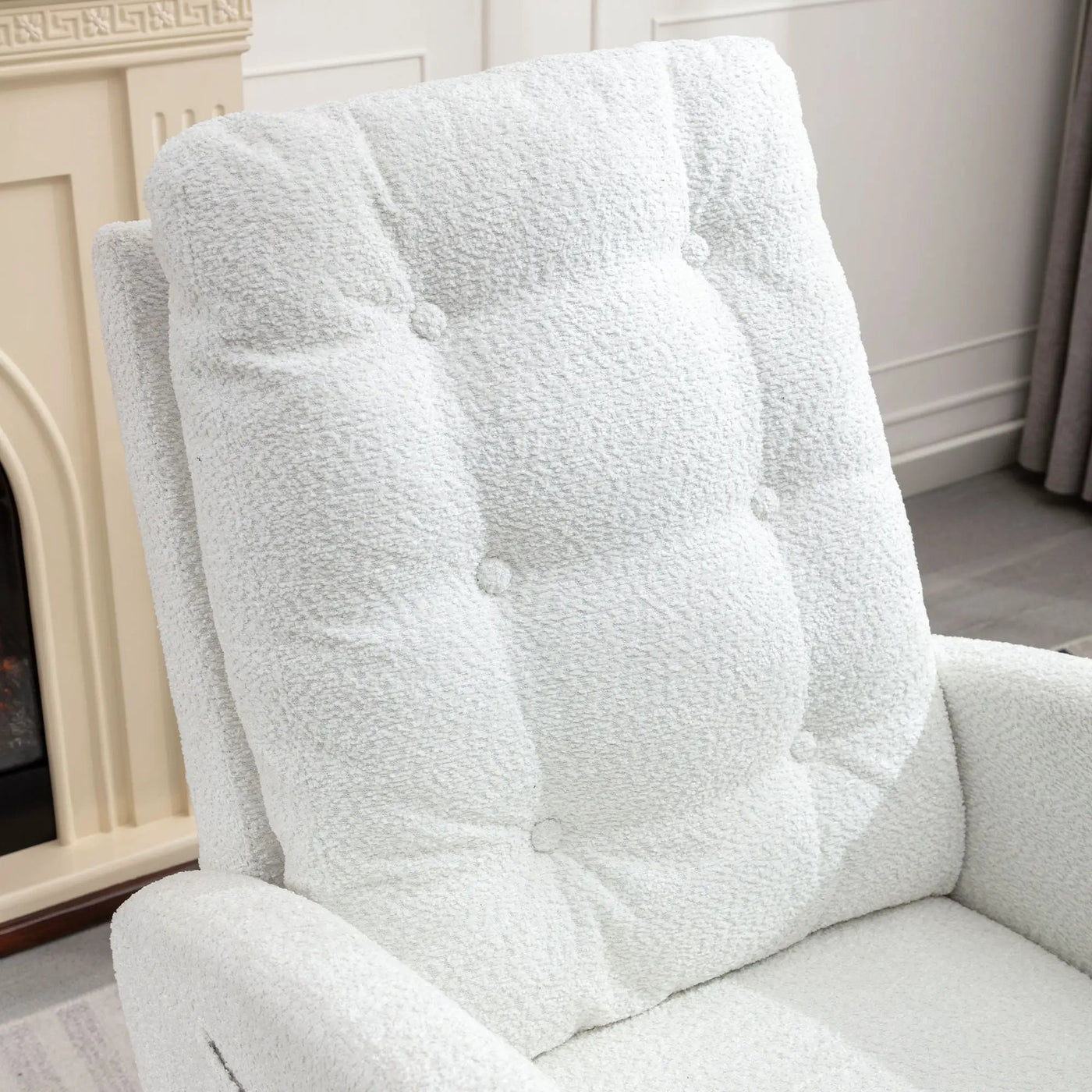 Accent Rocking Chair With Footrest, High Back by HouseOfZazla