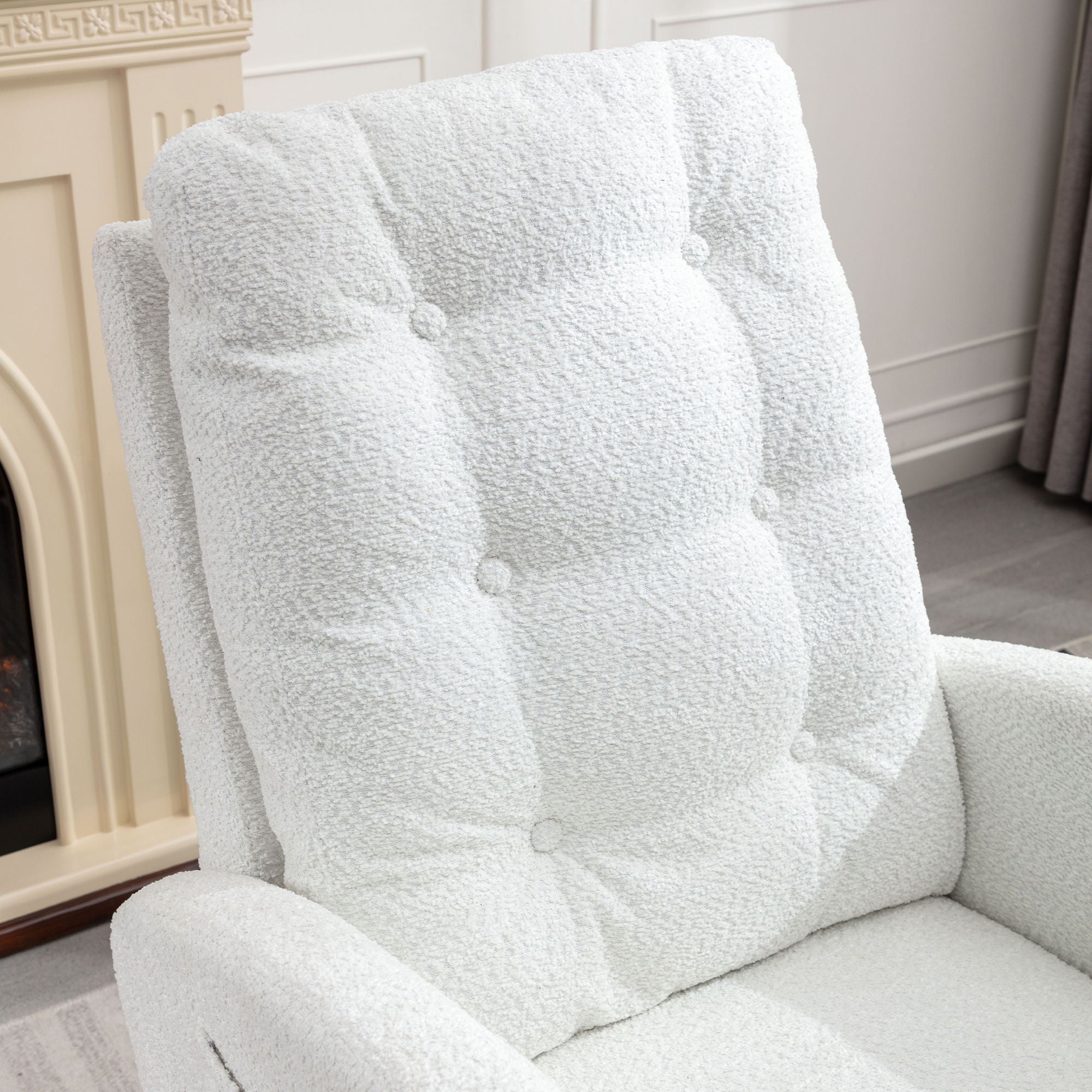 Accent Rocking Chair With Footrest, High Back by HouseOfZazla