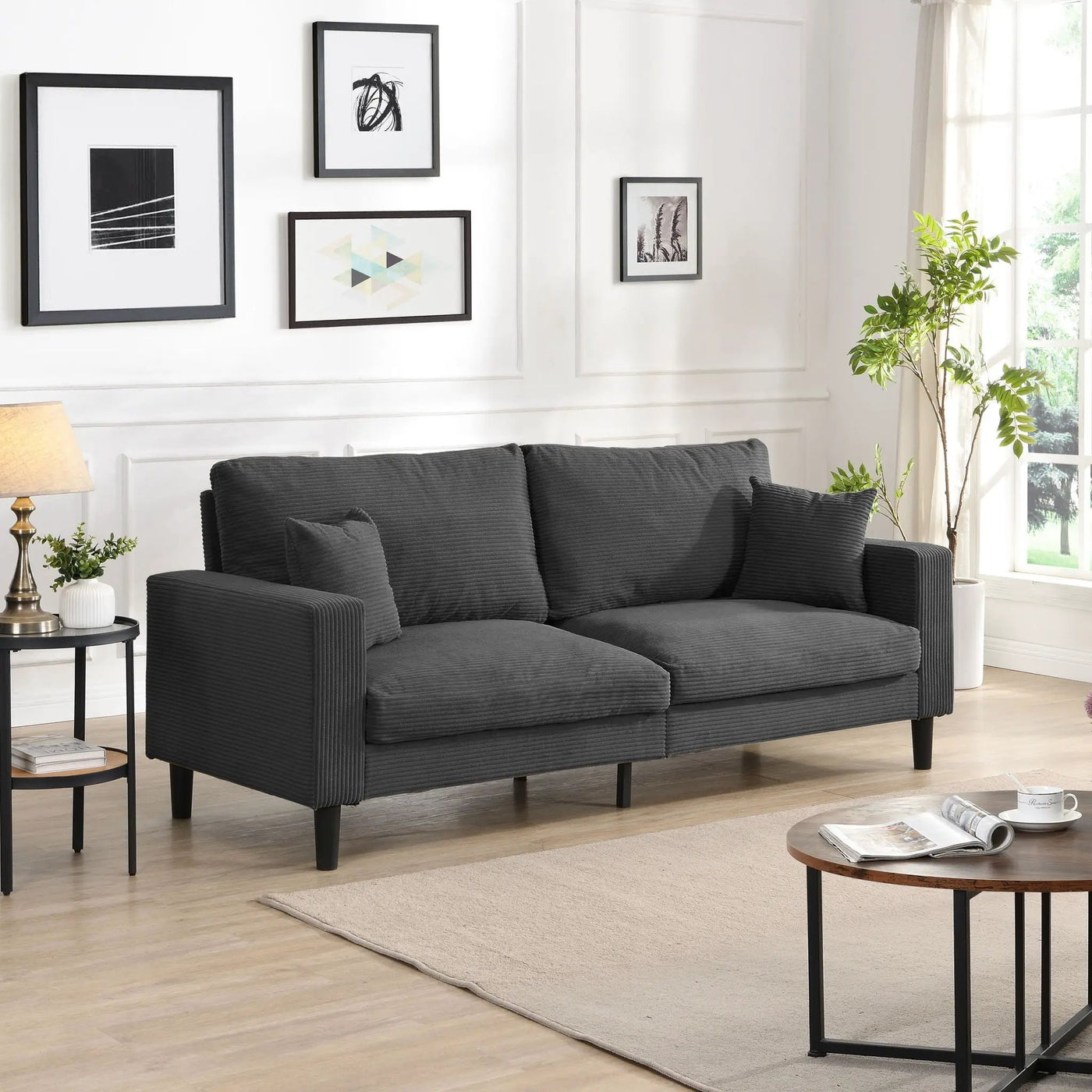 Modern Upholstered Resilience Three Seater Sofa by Unique Piece Furniture