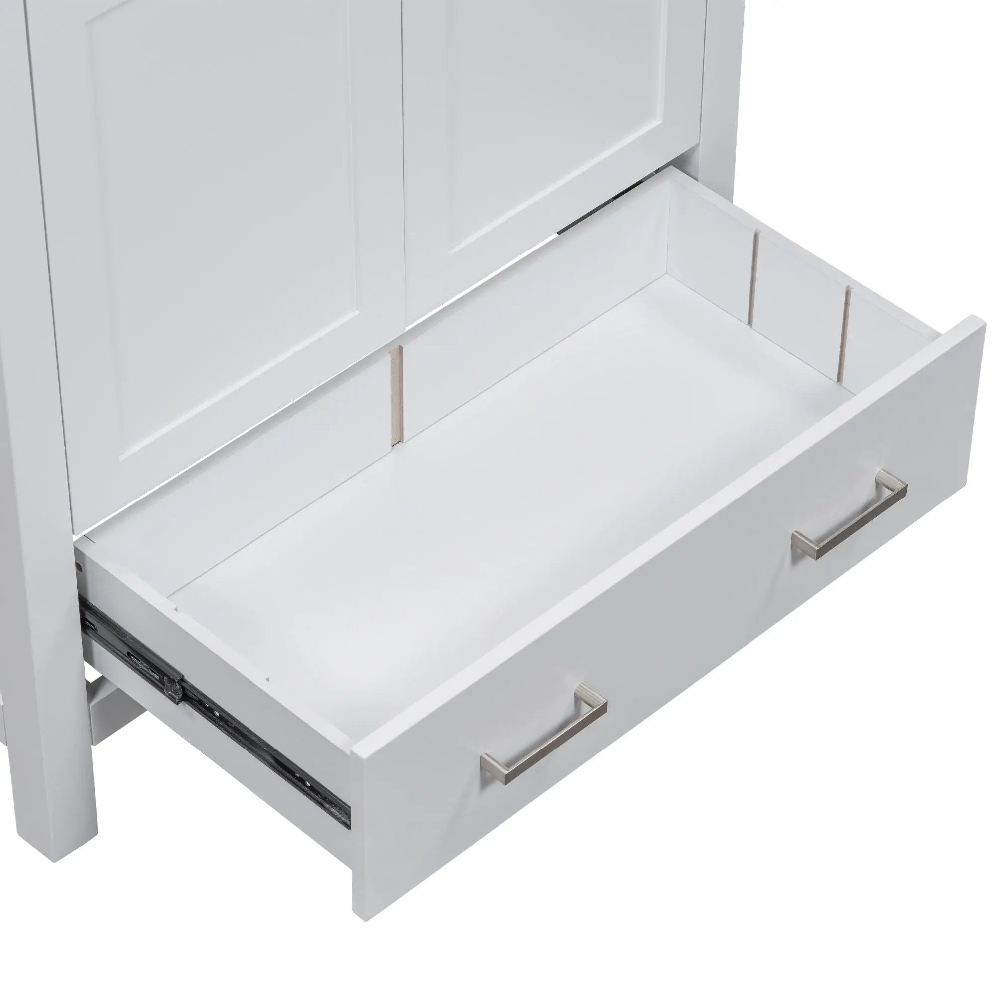 Bathroom Vanity With Single Sink, Combo Cabinet Undermount Sink, Bathroom Storage Cabinet With Two Doors And A Drawer, Soft Closing, Multifunctional Storage, Solid Wood Frame by HouseOfZazla