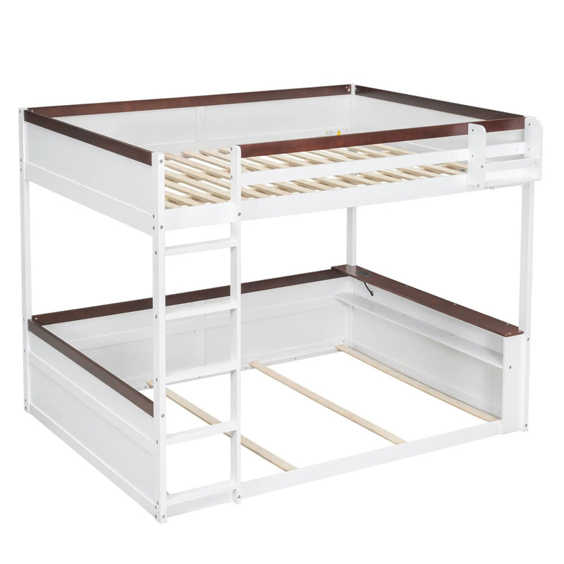 Bunk Bed With Built In Shelves, Storage Box, LED Light And USB Charging Station by Unique Piece Furniture