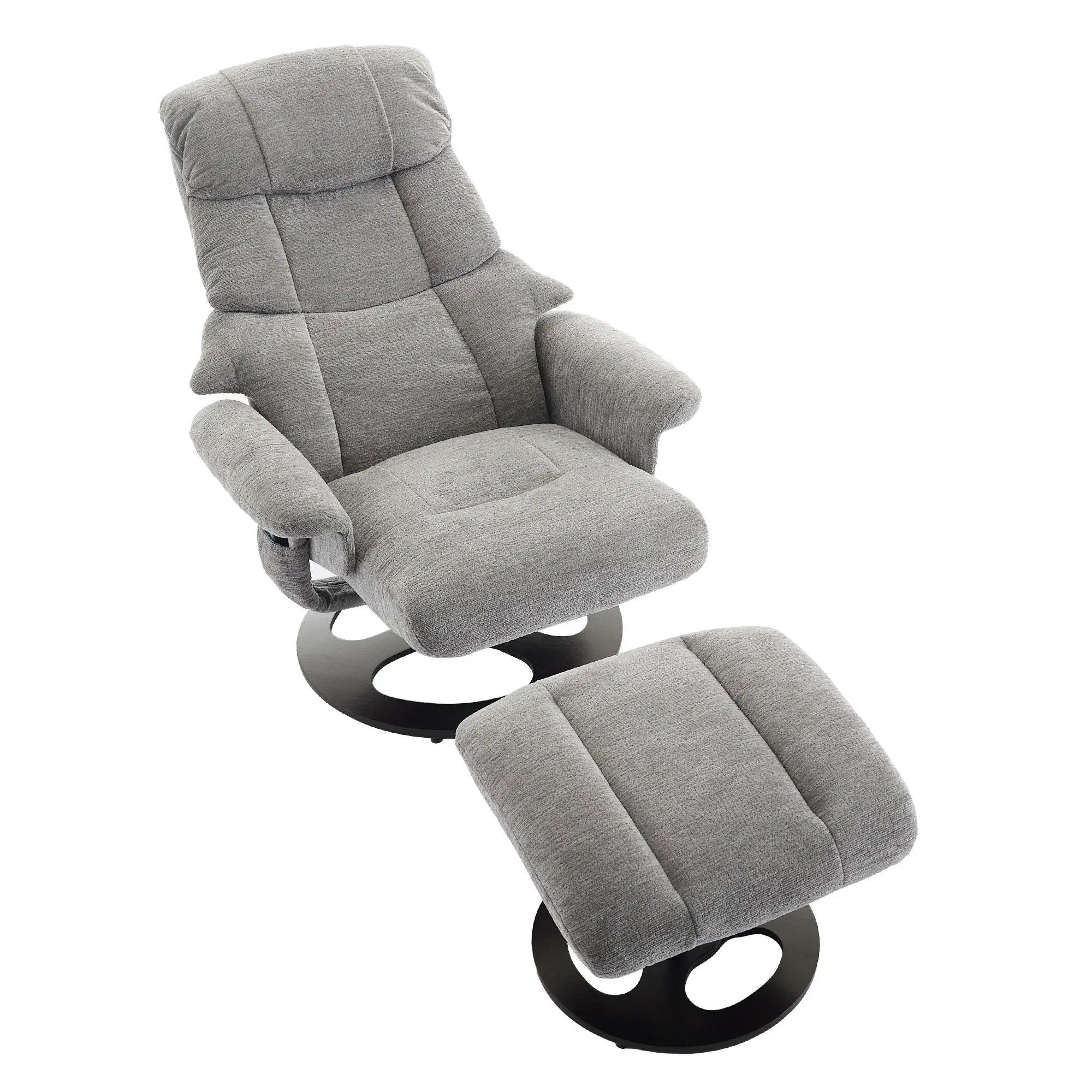 Ergonomic Recliner Chair With Ottoman, Modern 360° Swivel With Footstool by HouseOfZazla