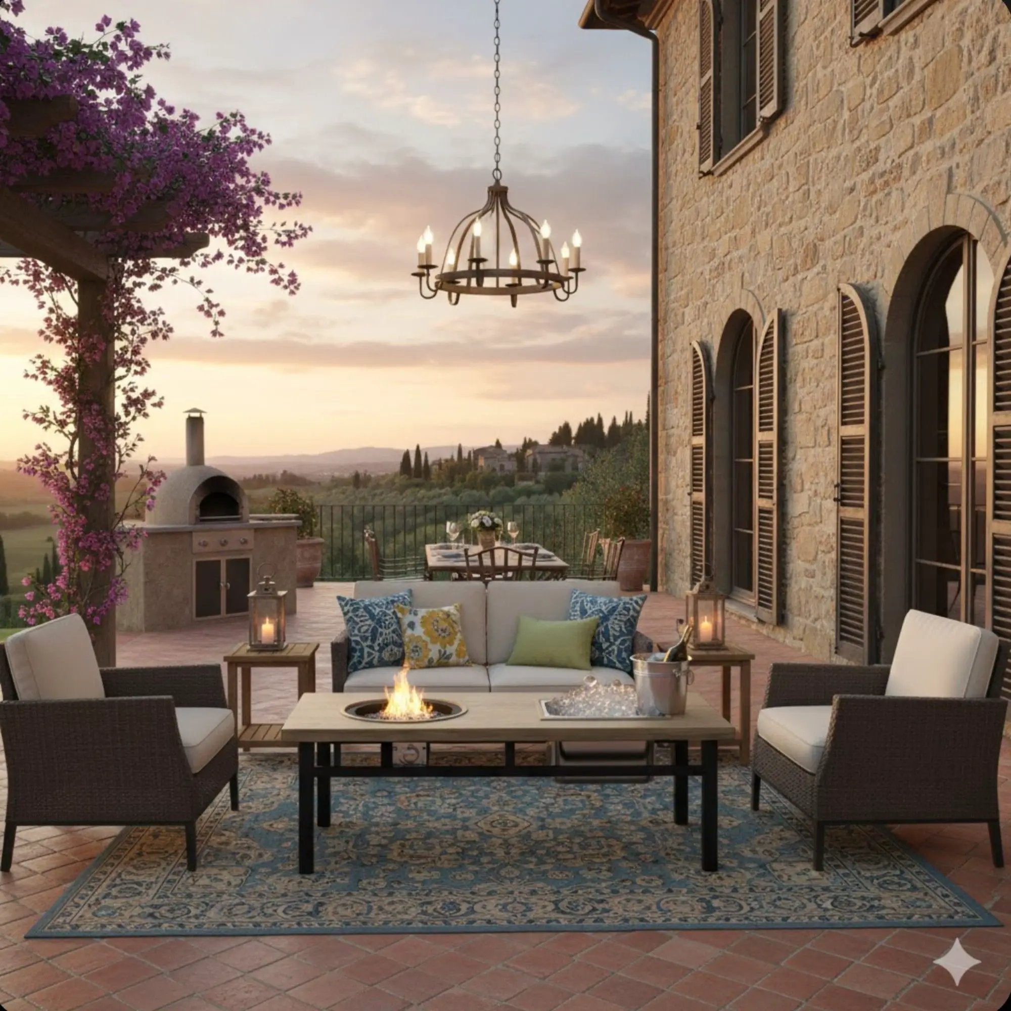 3 In 1 Outdoor Propane Fire Pit Table 50, 000 BTU With Ice Bucket - Beige by HouseOfZazla
