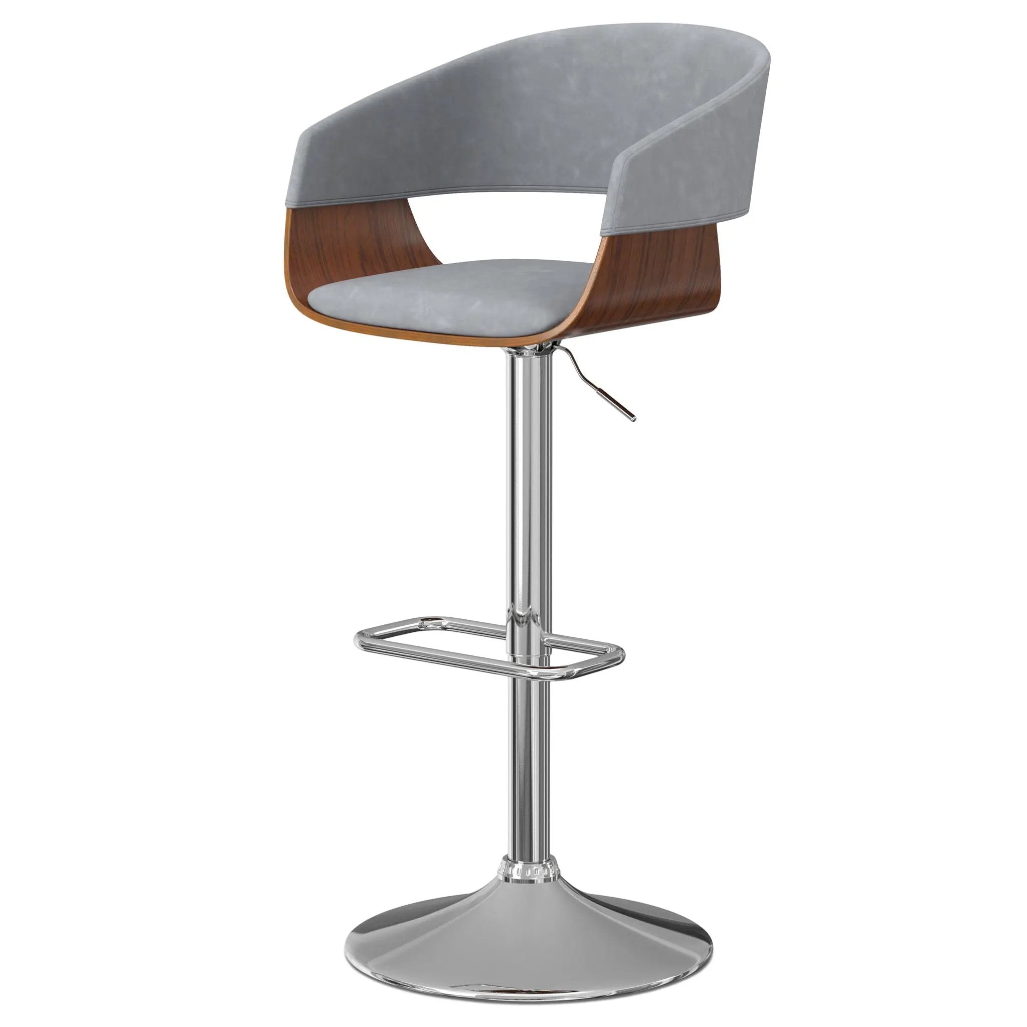 Lowell - Adjustable Swivel Bar Stool - Stone Gray by Unique Piece Furniture