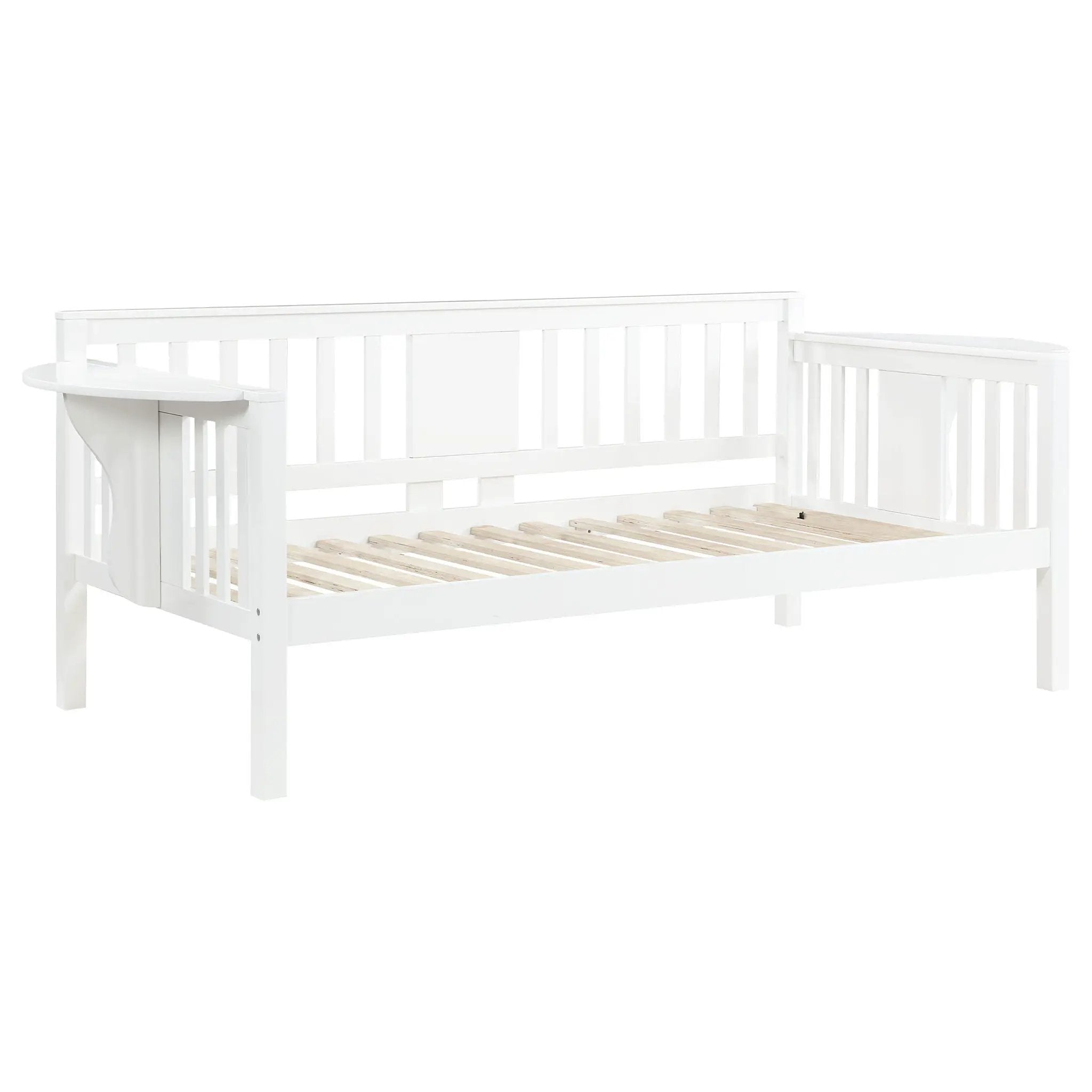 Bethany Wood Twin Daybed with Drop-down Tables White by Unique Piece Furniture
