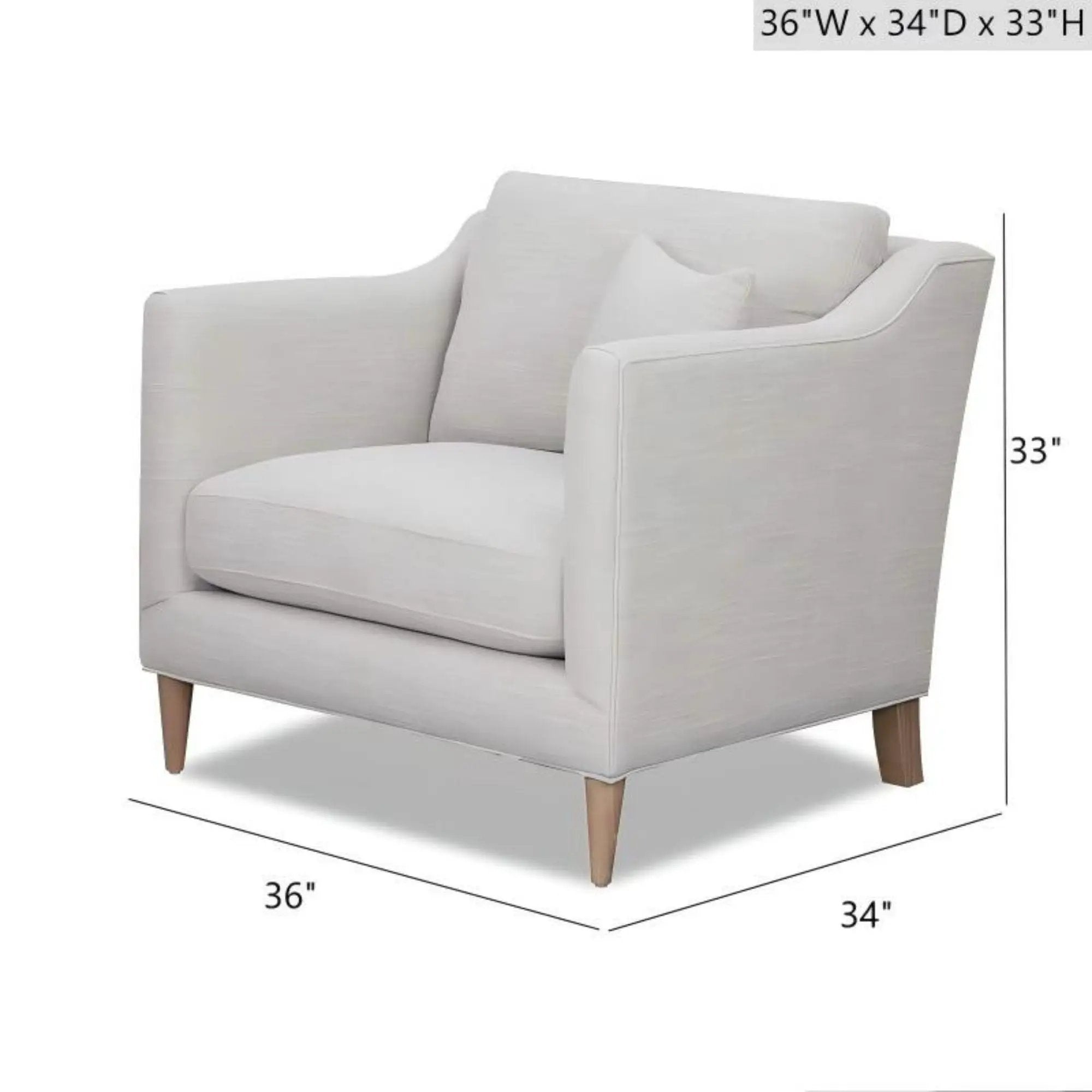 Chair With High Track Arms - Beige by Unique Piece Furniture