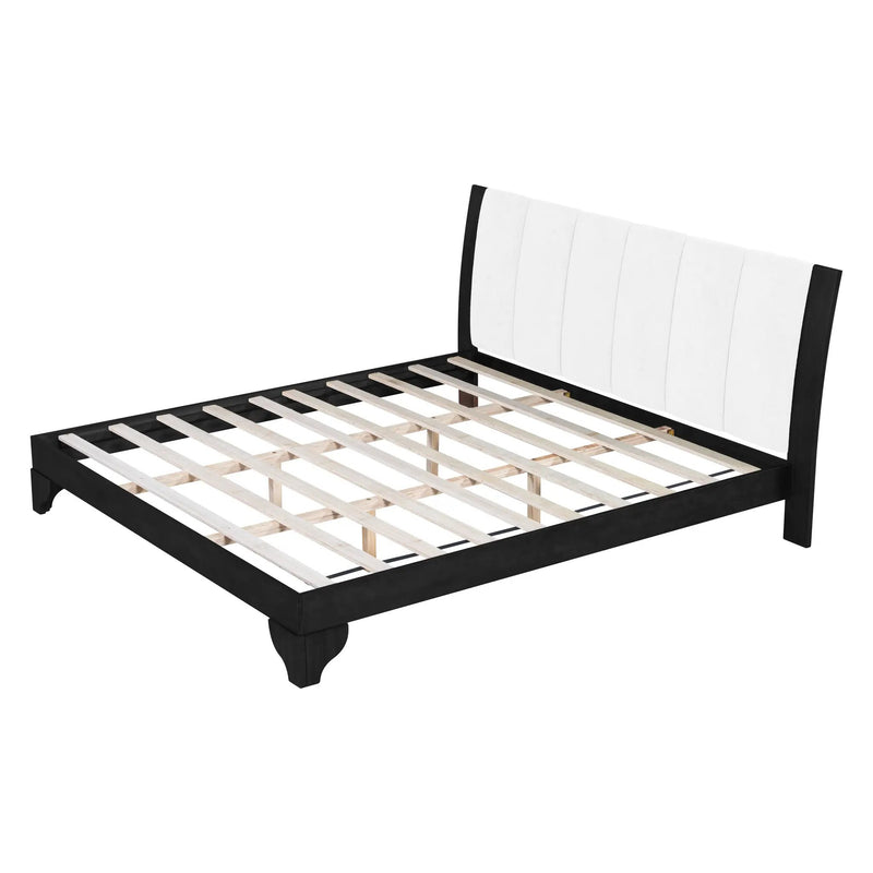 King Size Bed Frame Black and White by HouseOfZazla