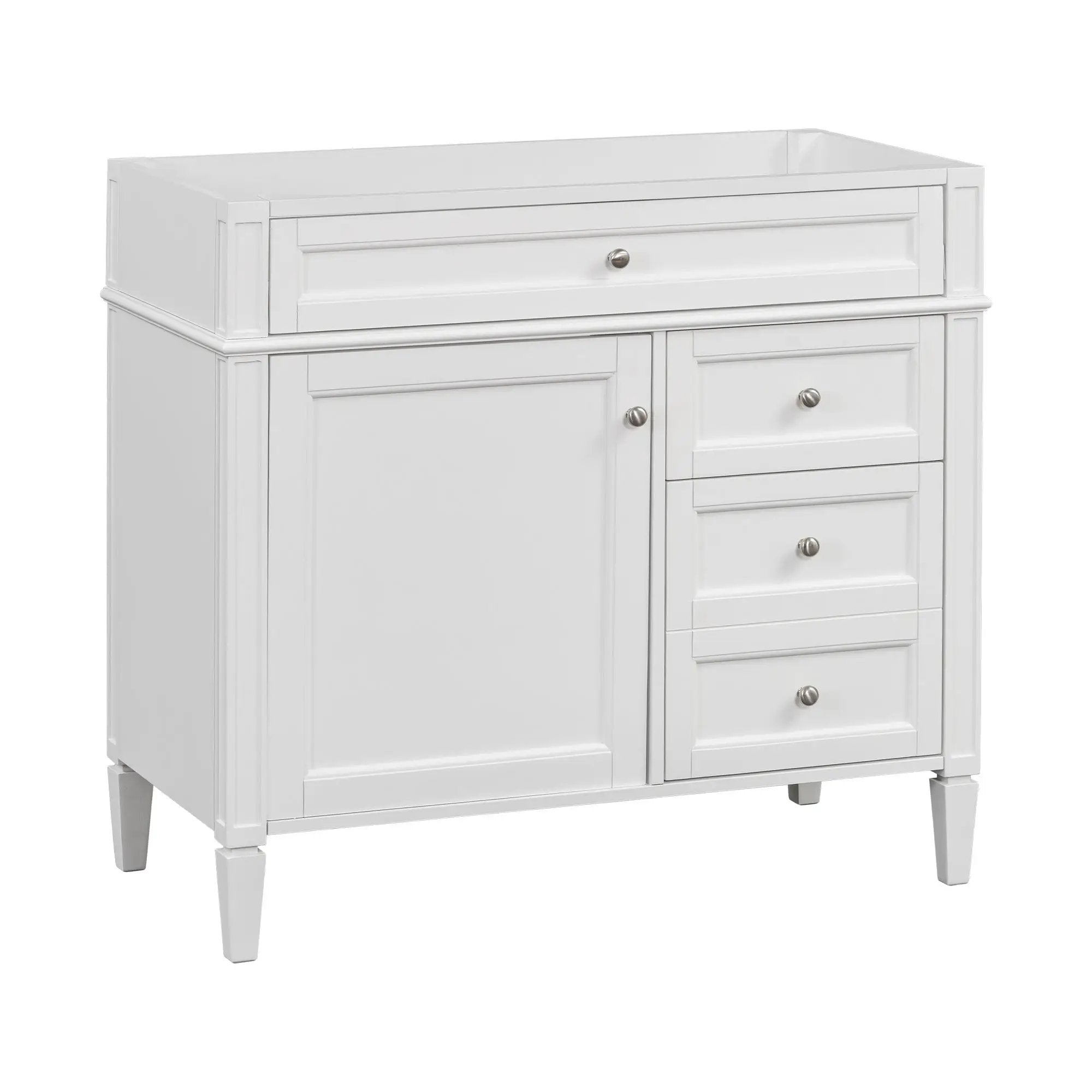 Bathroom Vanity With 2 Drawers And Tip-Out Drawer, Storage Cabinet by Unique Piece Furniture