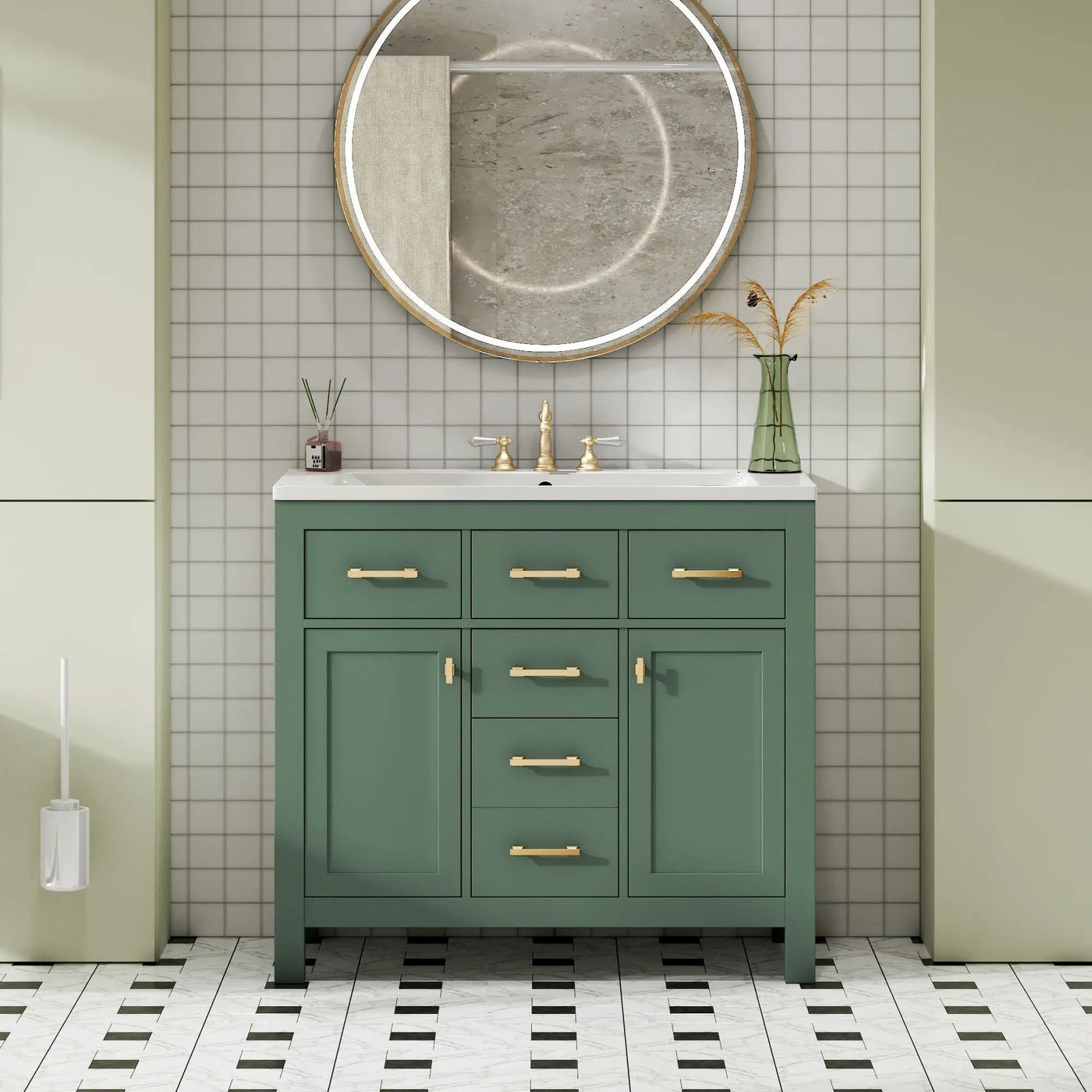 Bathroom Vanity With Sink Combo Set, Modern Bathroom Cabinet With 4 Drawers by Unique Piece Furniture