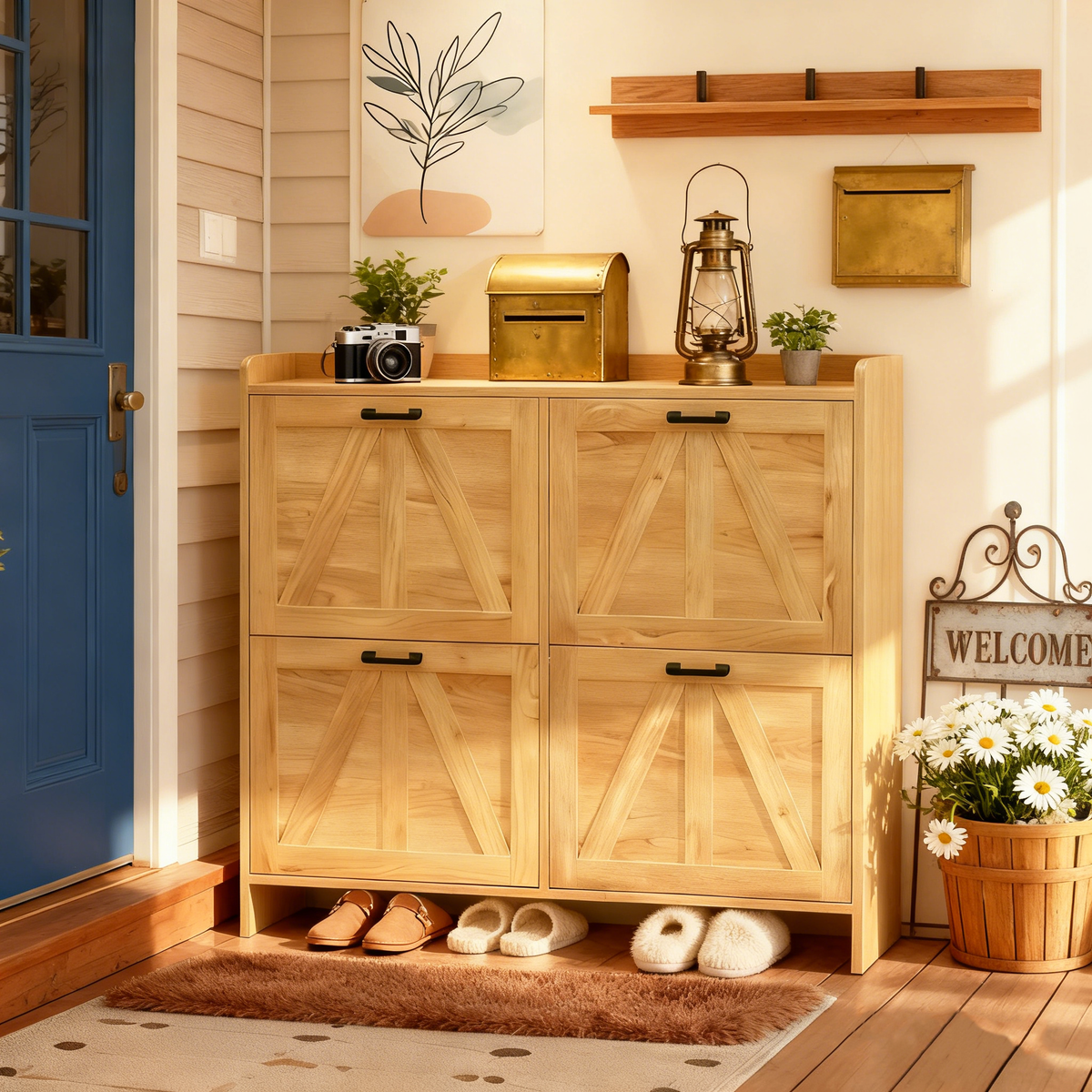 Farmhouse Style Shoe Cabinet by HouseOfZazla