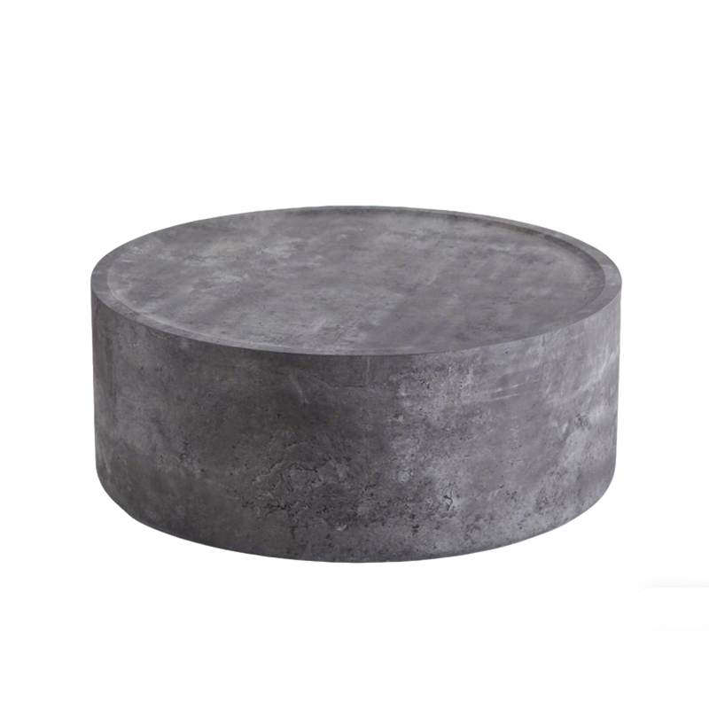31.5" Round Coffee Table with Faux Concrete Finish by HouseOfZazla