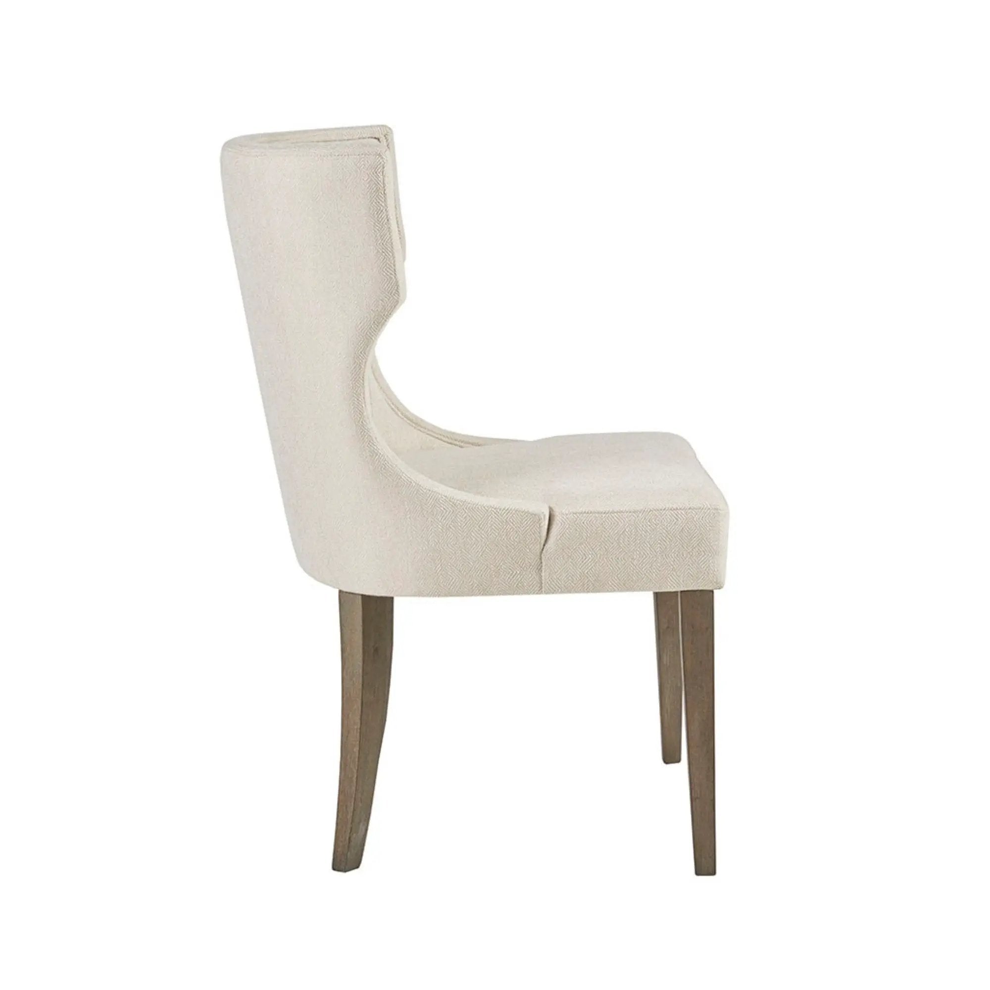 Elegant Design Dining Chair Polyester - Cream by Unique Piece Furniture