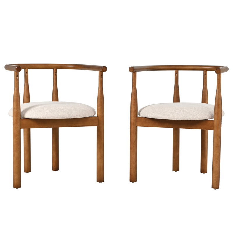 Modern Dining Chair Set of 2 with Solid Wood Legs by HouseOfZazla