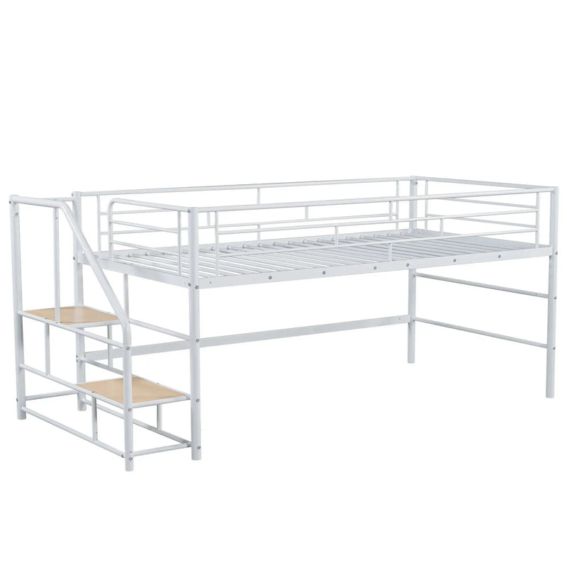 Loft Bed With Storage Stairs And Metal Frame by Unique Piece Furniture
