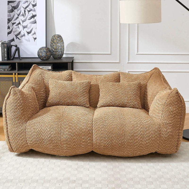 Comfortable Dual Beanbag Chair With High Resilience Foam Core For 2 People by Unique Piece Furniture