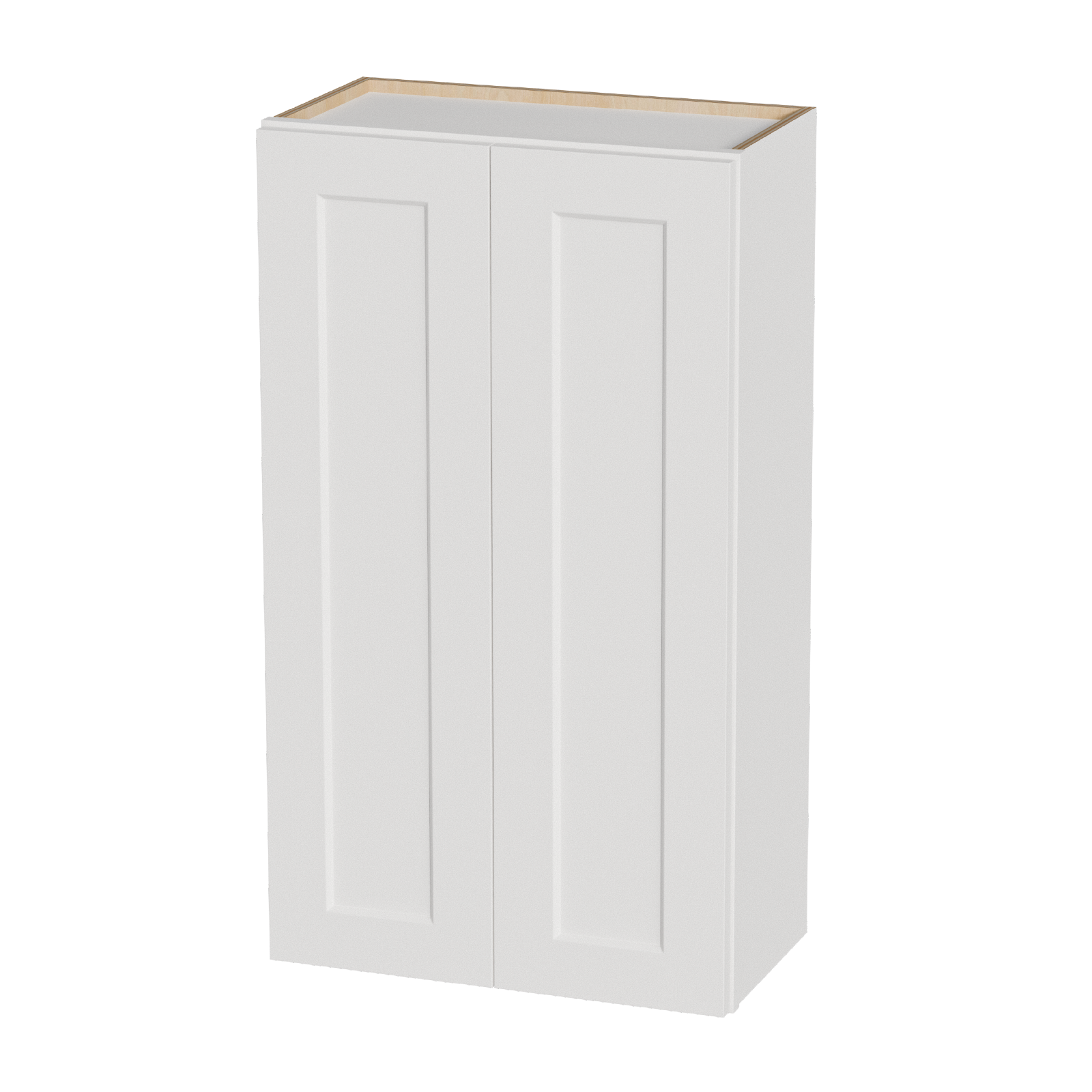 White Shaker Solid Wood Wall Cabinet with Soft-Close Doors by HouseOfZazla