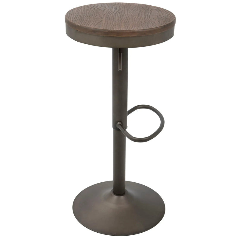 Dakota - Industrial Design Adjustable Barstool (Set of 2) by HouseOfZazla